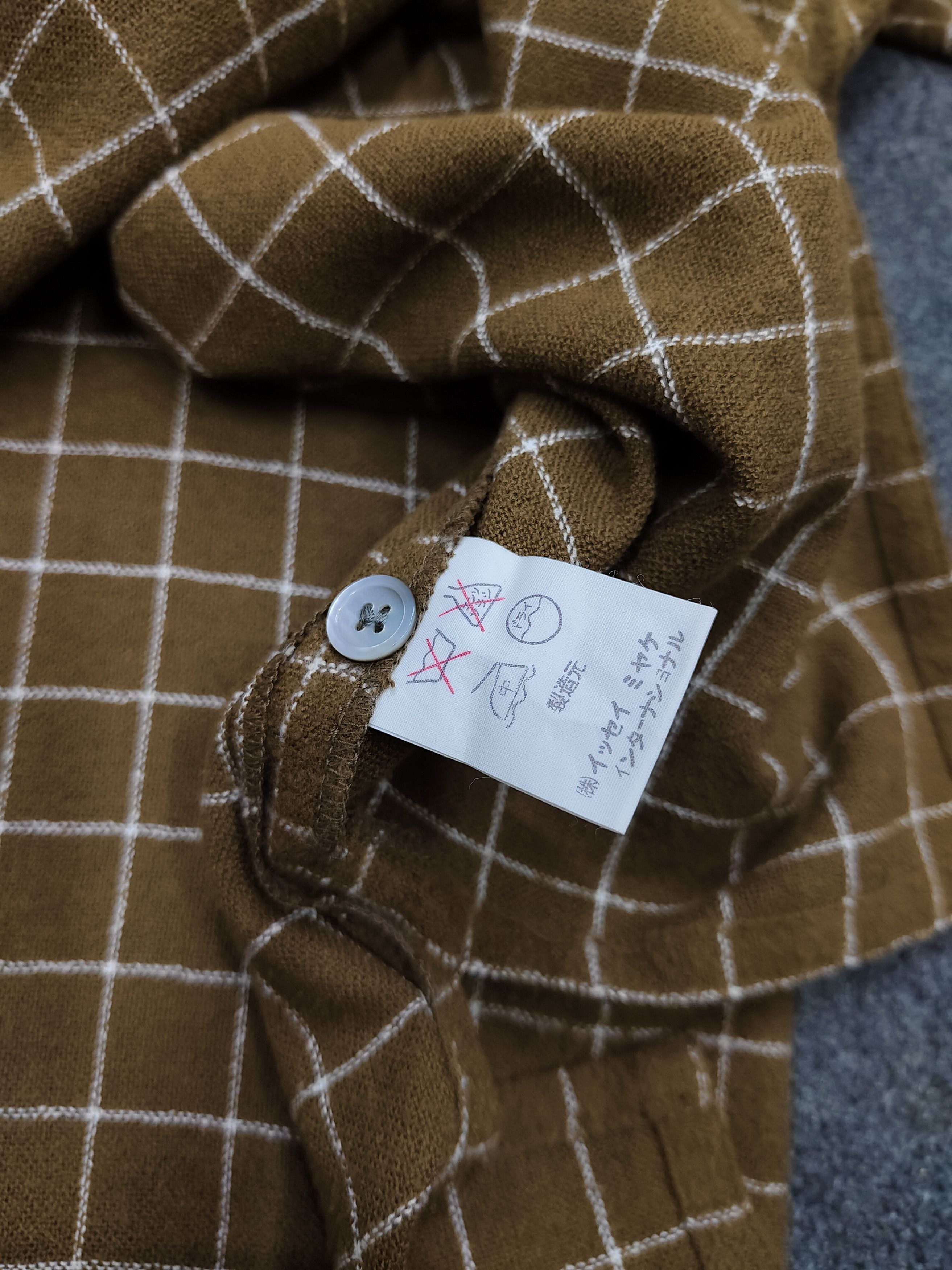 Issey Miyake 80s Issey Sport- Archived Plaid Stand Collar Wool Shirt Size US M / EU 48-50 / 2 - 7 Thumbnail