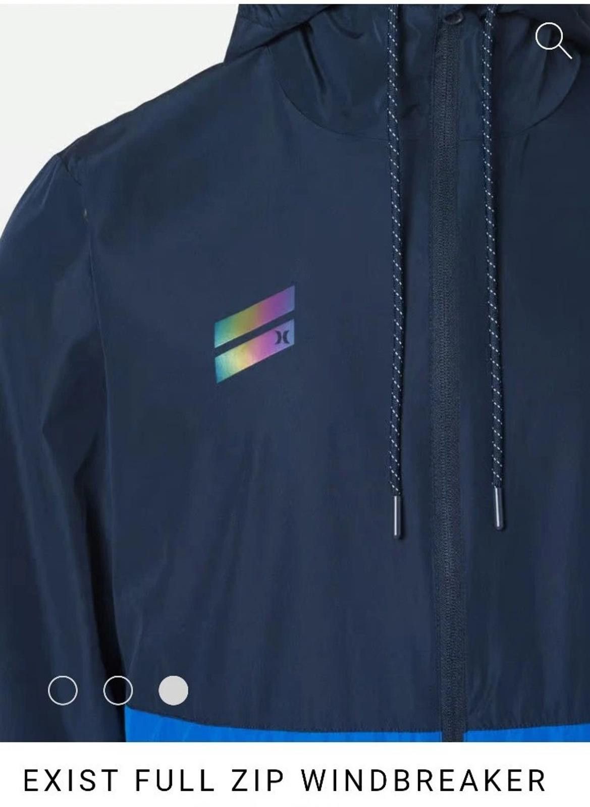 Hurley Hurley Exist Men's Large Windbreaker Hooded Jacket Zip Up Size US L / EU 52-54 / 3 - 8 Thumbnail