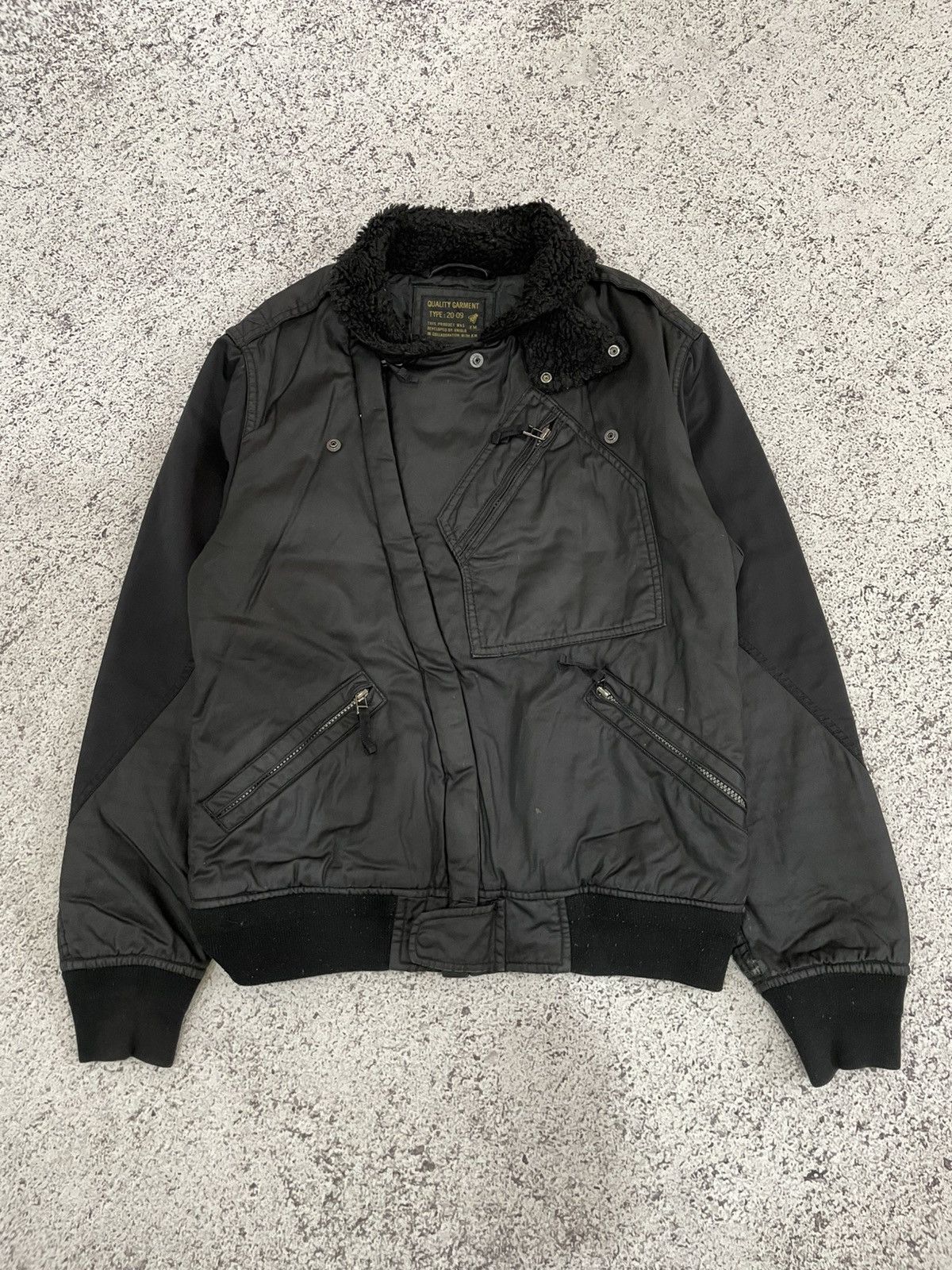Japanese Brand 2000s Kiminori Morishita Archival Asymmetrical Bikers Jacket Size US M / EU 48-50 / 2 - 6 Thumbnail