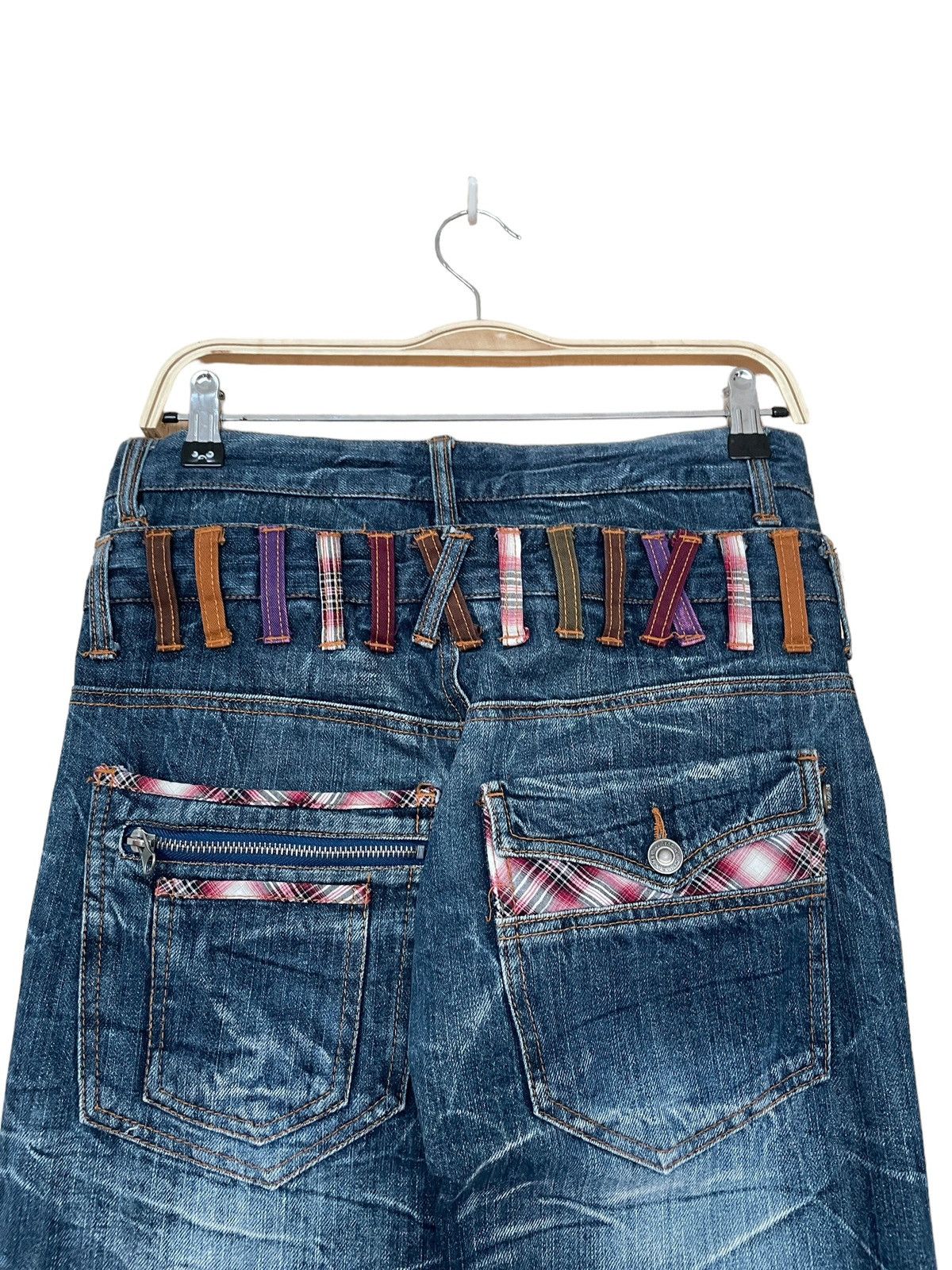 If Six Was Nine × Japanese Brand × Le Grande Bleu (L.G.B.) Vintage Japanese Brand Nylaus Double Waist Jeans 1990s Size US 30 / EU 46 - 10 Thumbnail