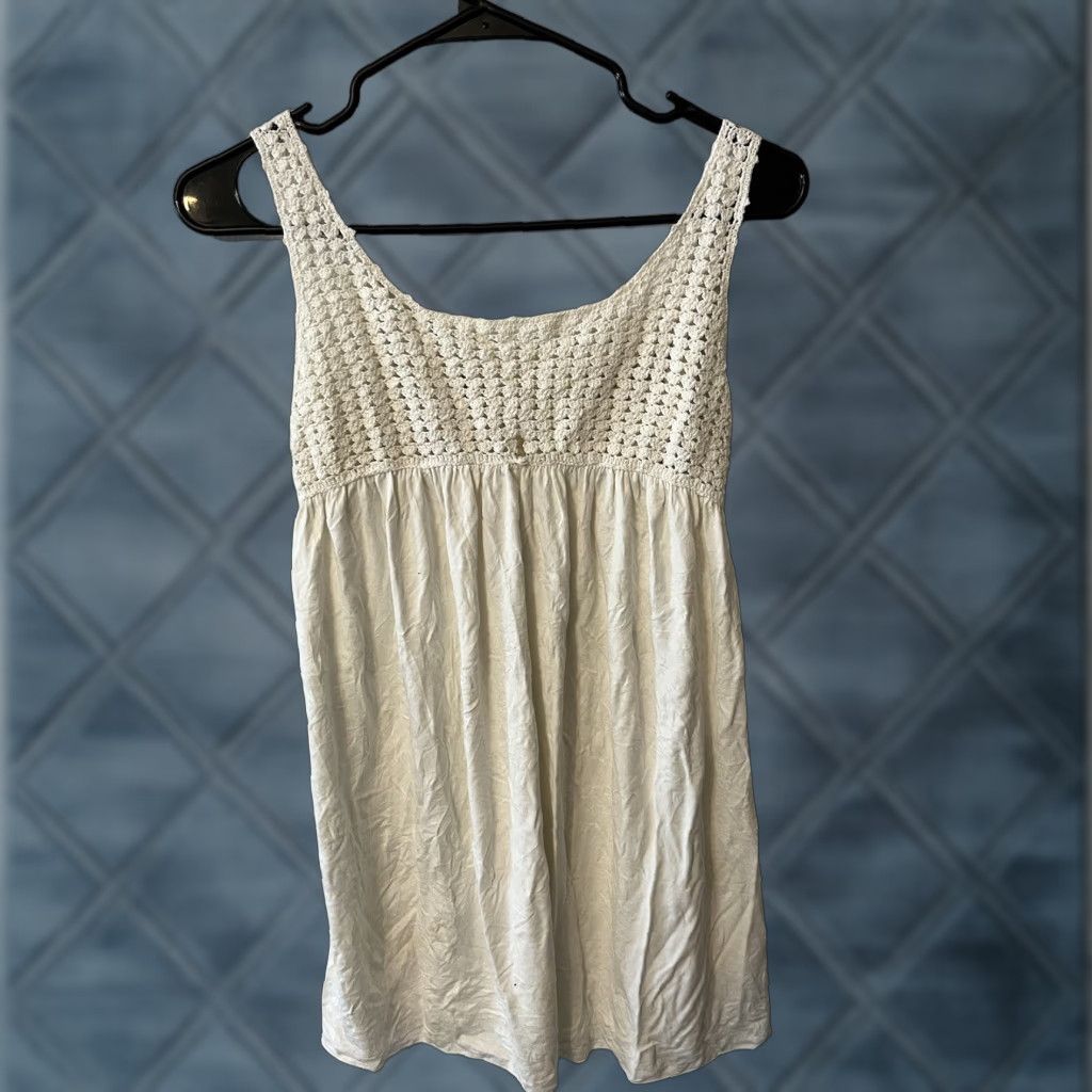 Vintage VINTAGE Max Studio Women’s Tank Blouse Size Small Sleeveless Cotton Nylon Spandex White Casual Size S / US 4 / IT 40 - 1 Thumbnail