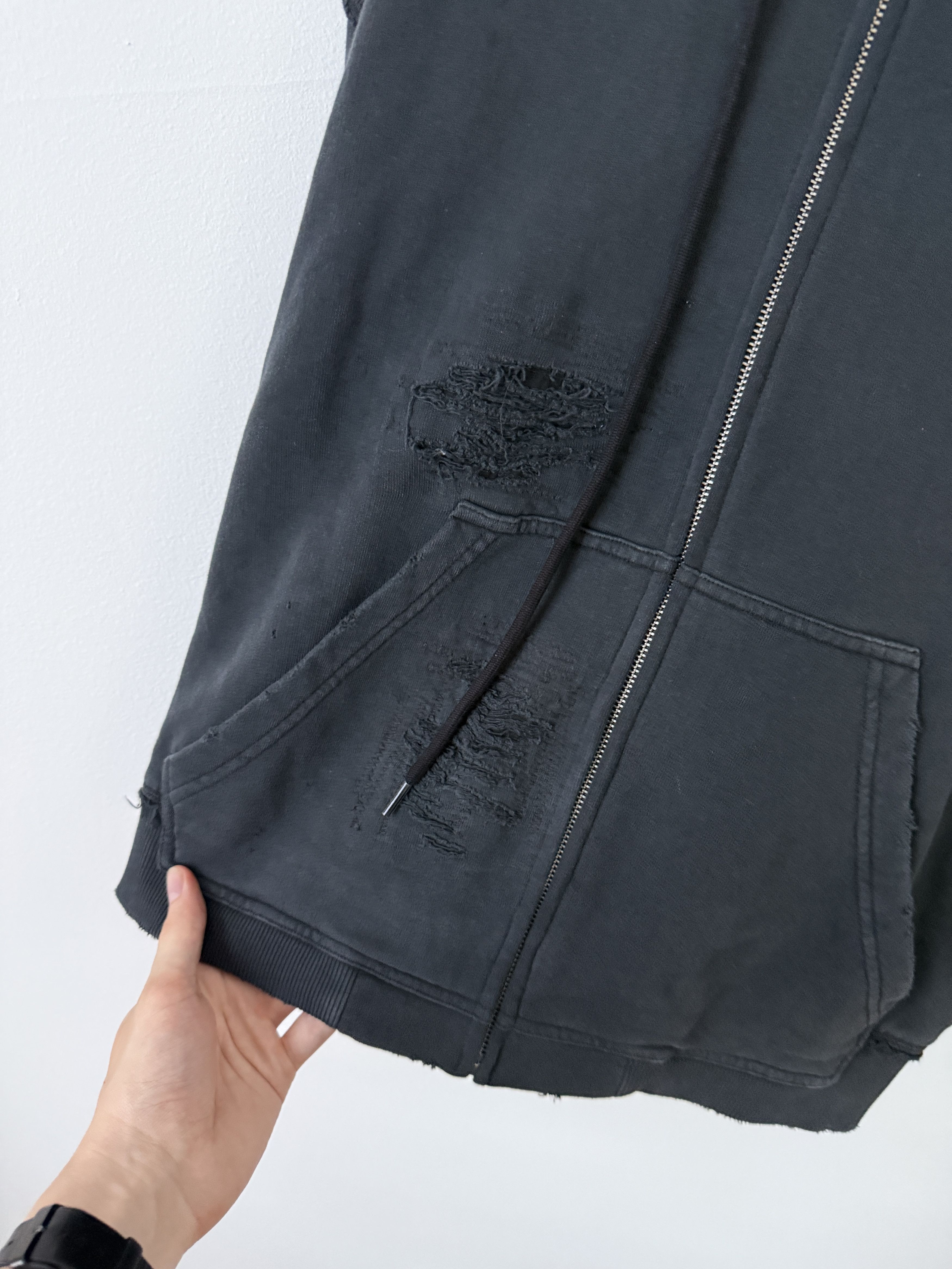 Maison Margiela MM6 Distressed Hoodie Size US XS / EU 42 / 0 - 8 Thumbnail
