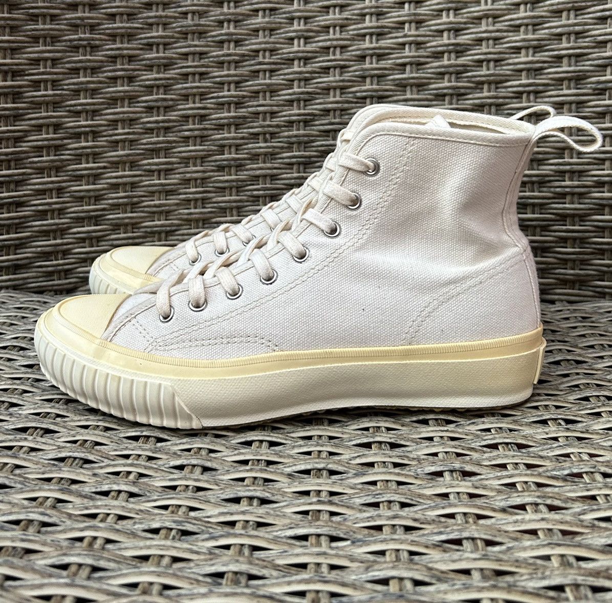 Japanese Brand × Moonstar × YMC YMC X MoonStar Hi Basket Vulcanised Canvas Trainers Size 5 Size US 5 / IT 35 - 1 Thumbnail