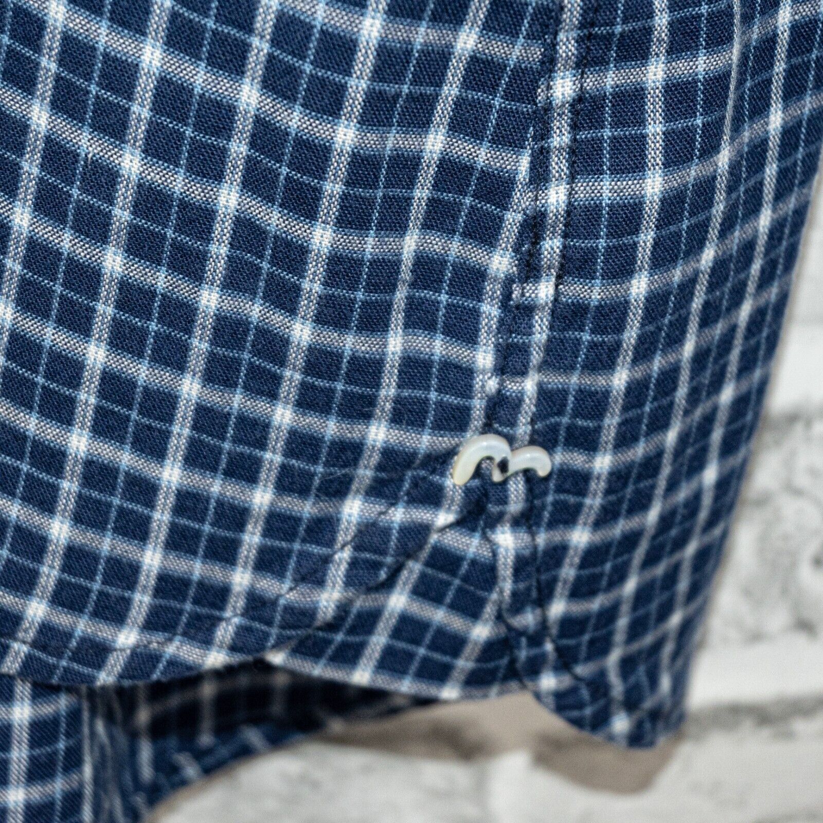 Evisu EVISU Men's Button up Shirt Long Sleeve Blue check Cotton Size US S / EU 44-46 / 1 - 7 Thumbnail