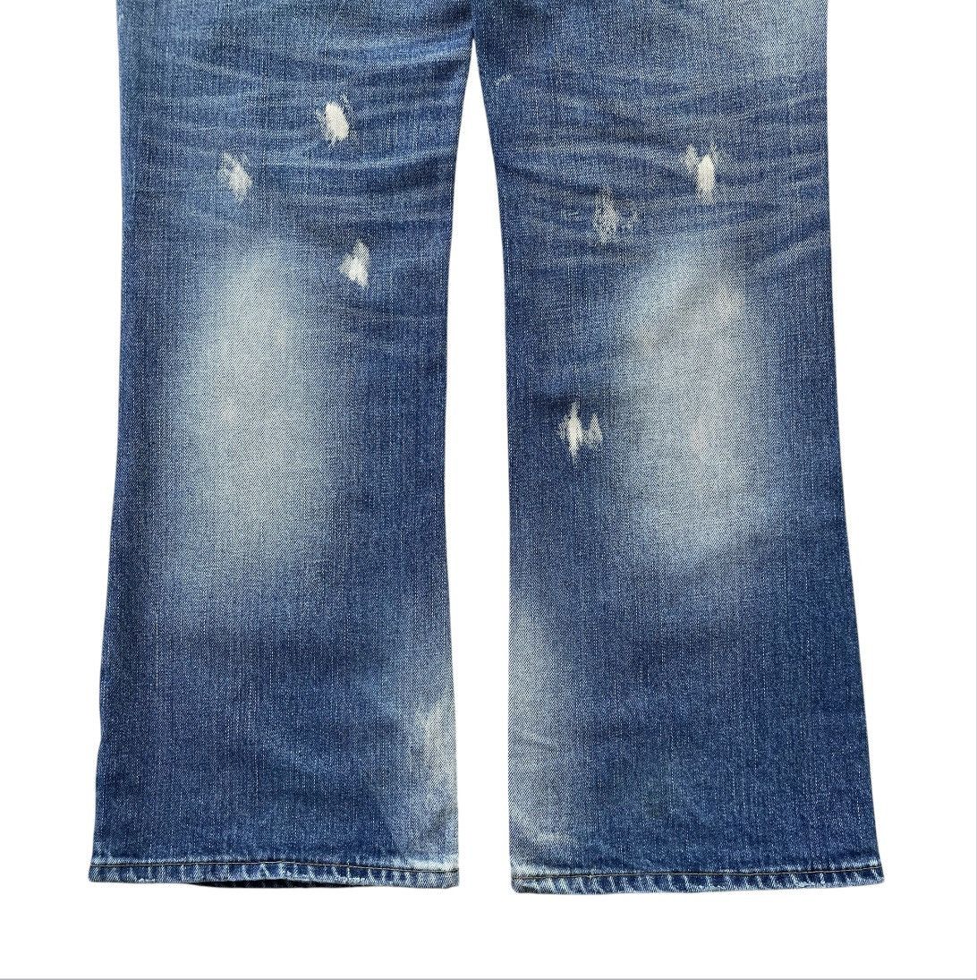 Who Decides War 2000s Rubbersoul - Flare Patchwork Distressed Jeans Size US 36 / EU 52 - 11 Thumbnail