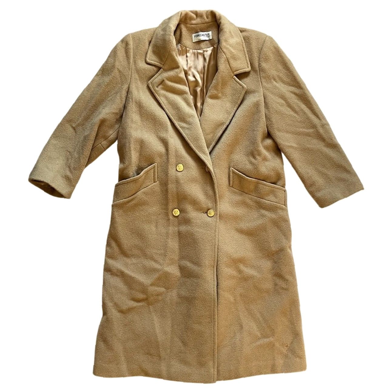 Vintage VINTAGE Forecasters of Boston Coat Womens Wool Trench Overcoat Tan Beige Size 10 Jacket Mens Size L / US 10 / IT 46 - 2 Thumbnail