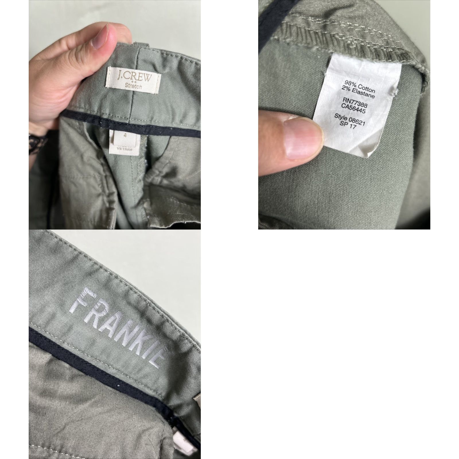 J.Crew J.CREW Pants Womens 4 Sage Green Frankie Stretch Chino Career Pants 30x27 Size 27" / US 4 / IT 40 - 9 Thumbnail