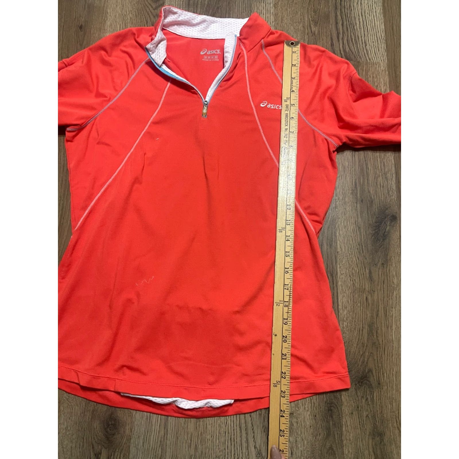 Asics ASICS Shirt Women Medium Orange 1/4 Zip Long Sleeve Logo - Casual Modern Basic Regular Fit - Free Return Size M / US 6-8 / IT 42-44 - 6 Thumbnail