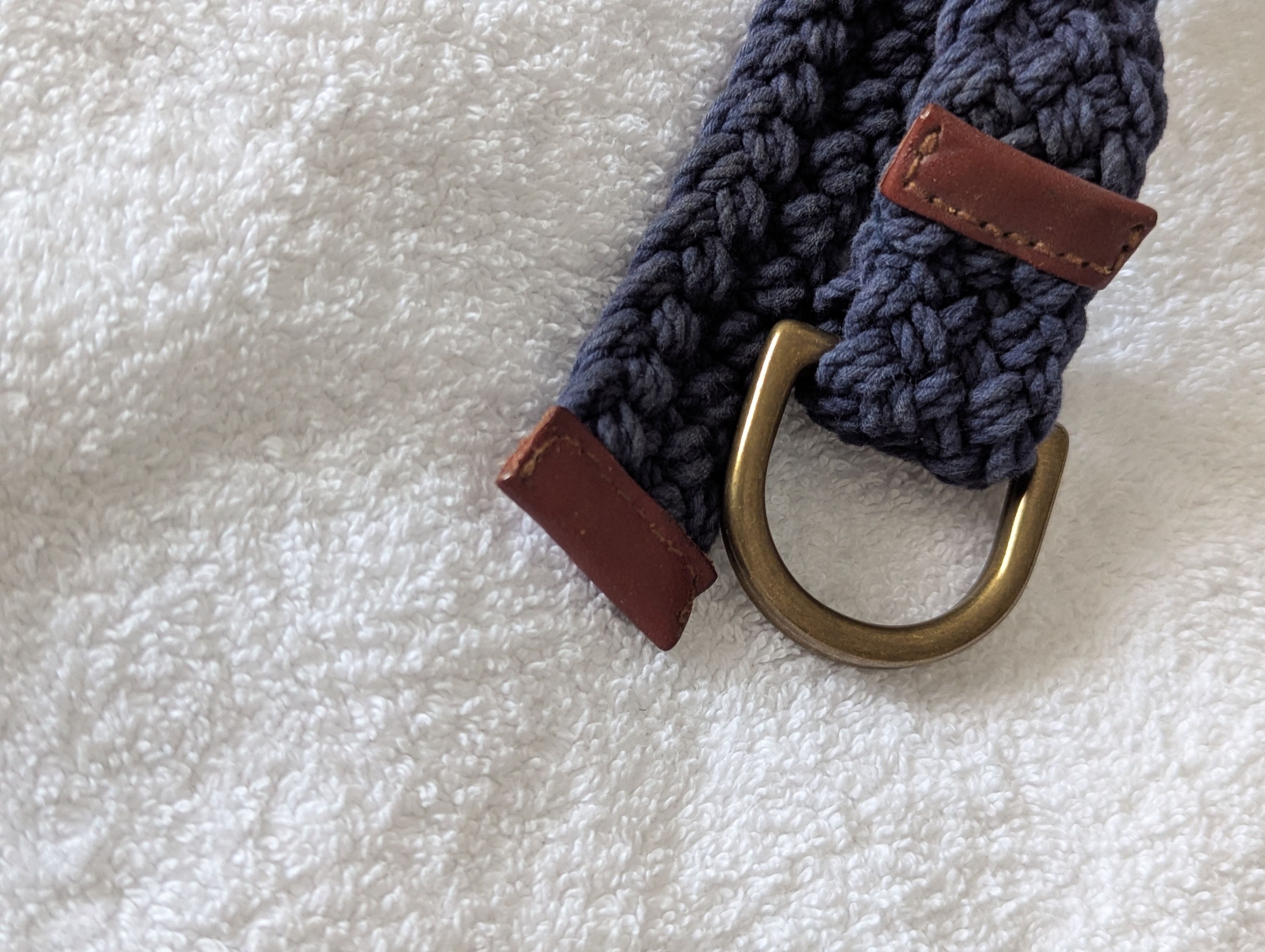 Polo Ralph Lauren Vintage Brass, Nylon and Leather Belt Size 38 - 2 Thumbnail