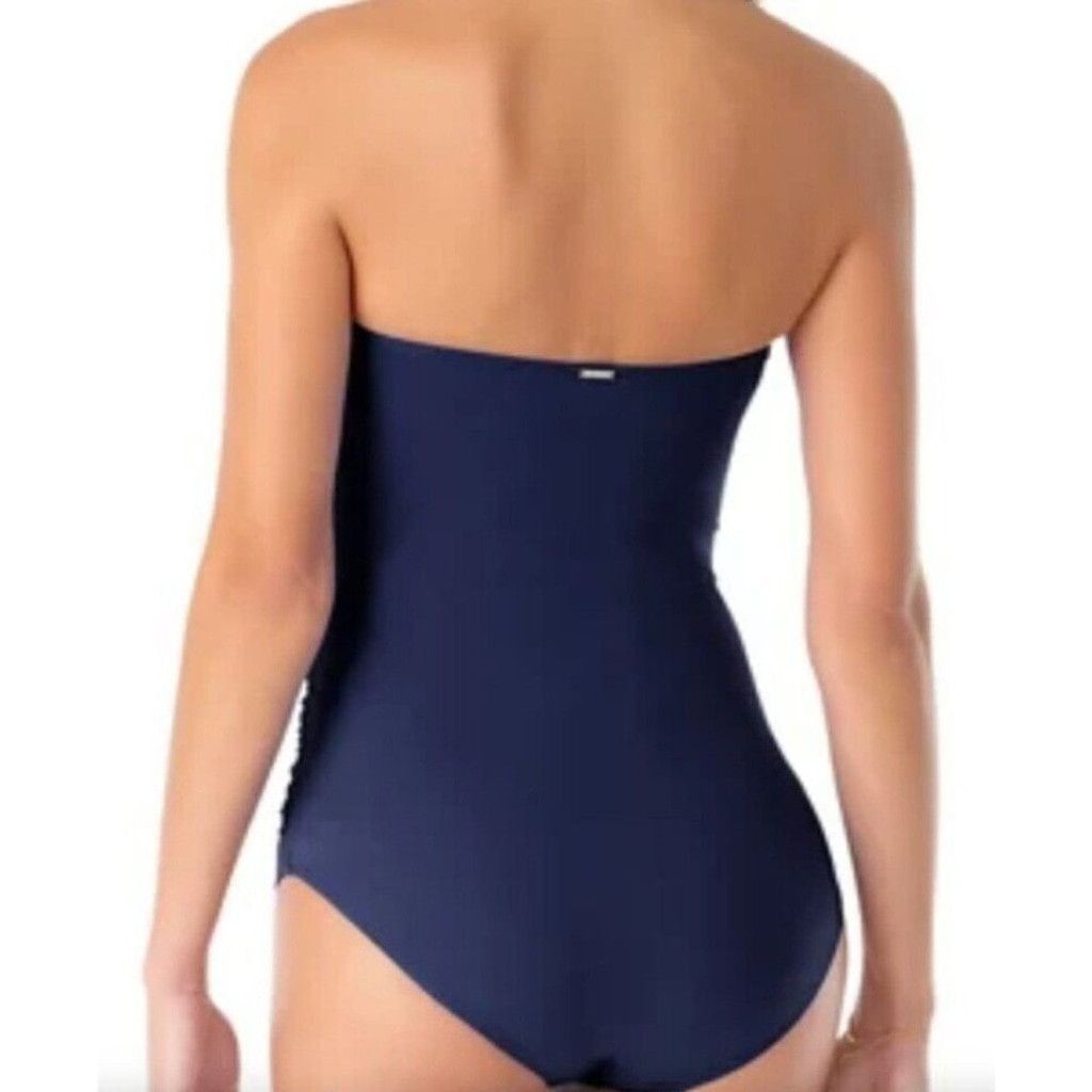 Other ANNE Cole Twist Front Shirred Bandeau One-Piece Size ONE SIZE - 3 Thumbnail