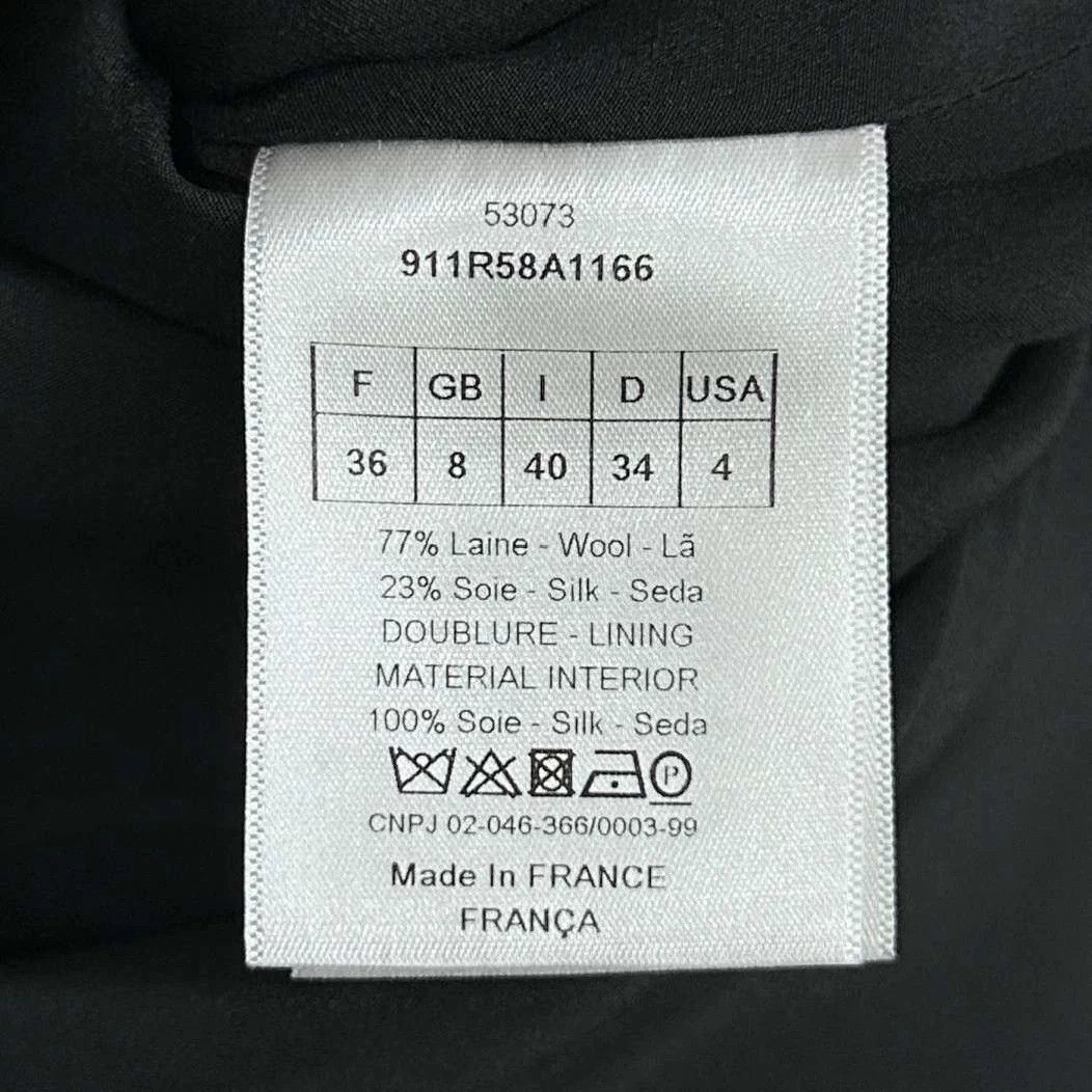 Dior Dior Black Silk Wool Sash Dress 36 Size XS / US 0-2 / IT 36-38 - 5 Thumbnail
