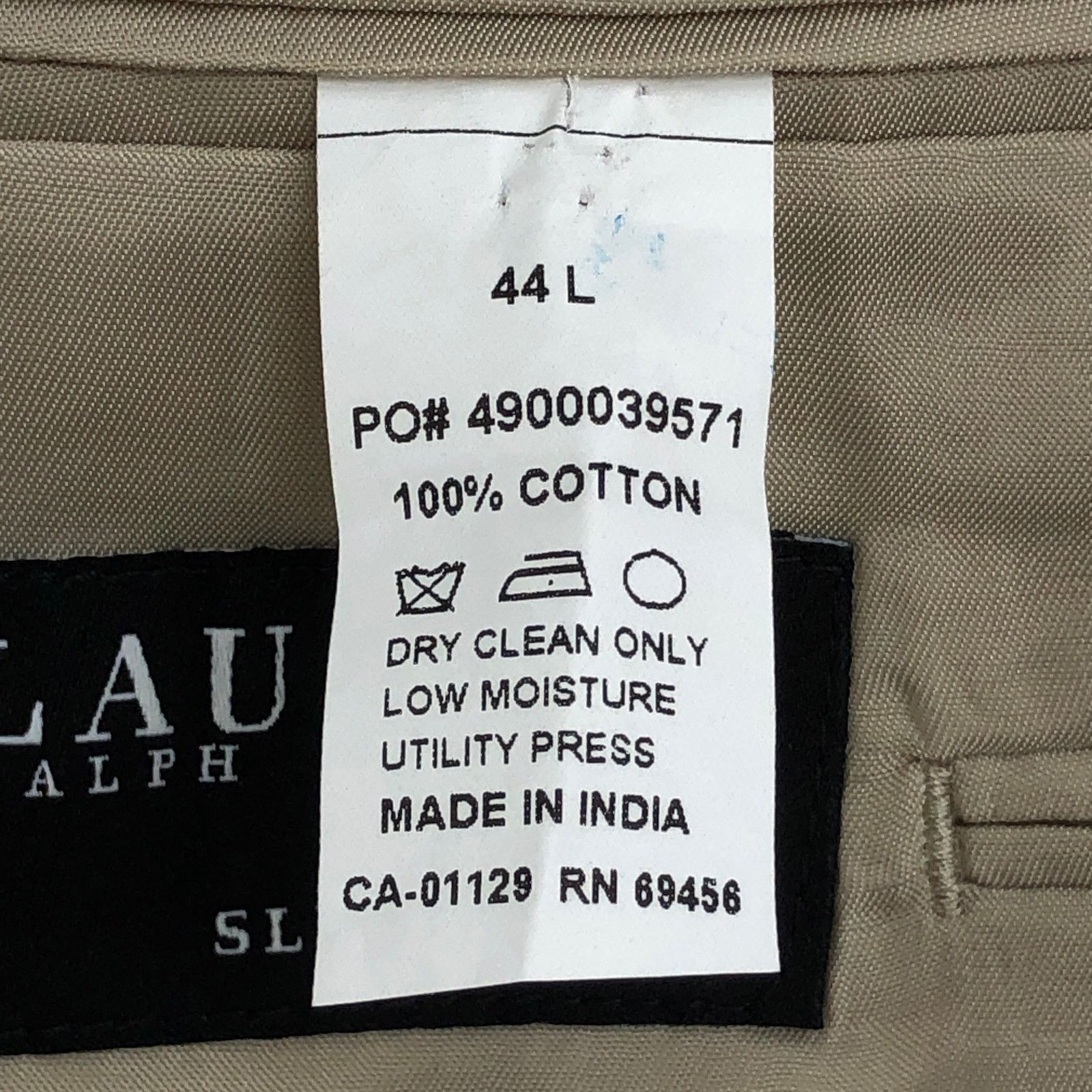 Lauren Ralph Lauren Ralph Lauren LRL 44L Sport Coat Jacket Khaki RECENT *BLEMISH Size 44L - 17 Thumbnail