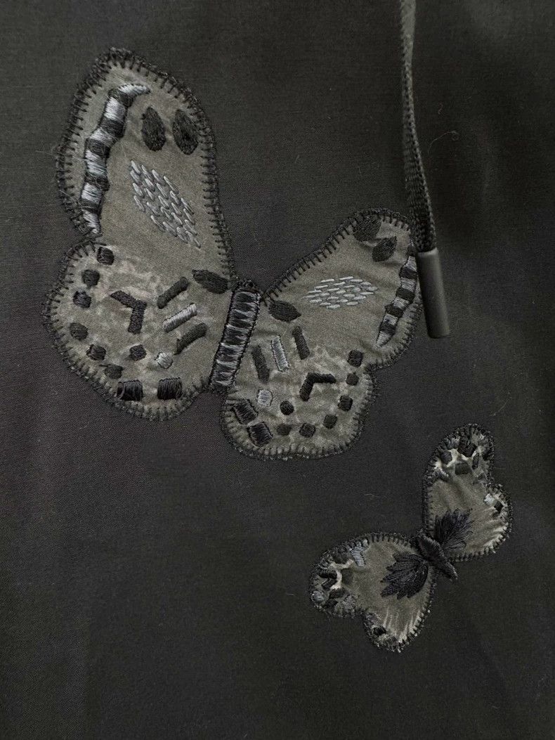 Valentino Valentino Black butterfly embroidered trench coat jacket Size M / US 6-8 / IT 42-44 - 3 Thumbnail