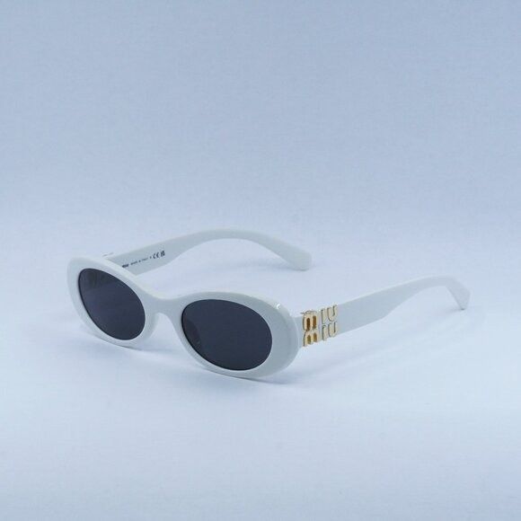 Miu Miu 🕶️ New Miu Miu MU06ZS 1425S0 Sunglasses - White Ivory Frame Size ONE SIZE - 1 Thumbnail