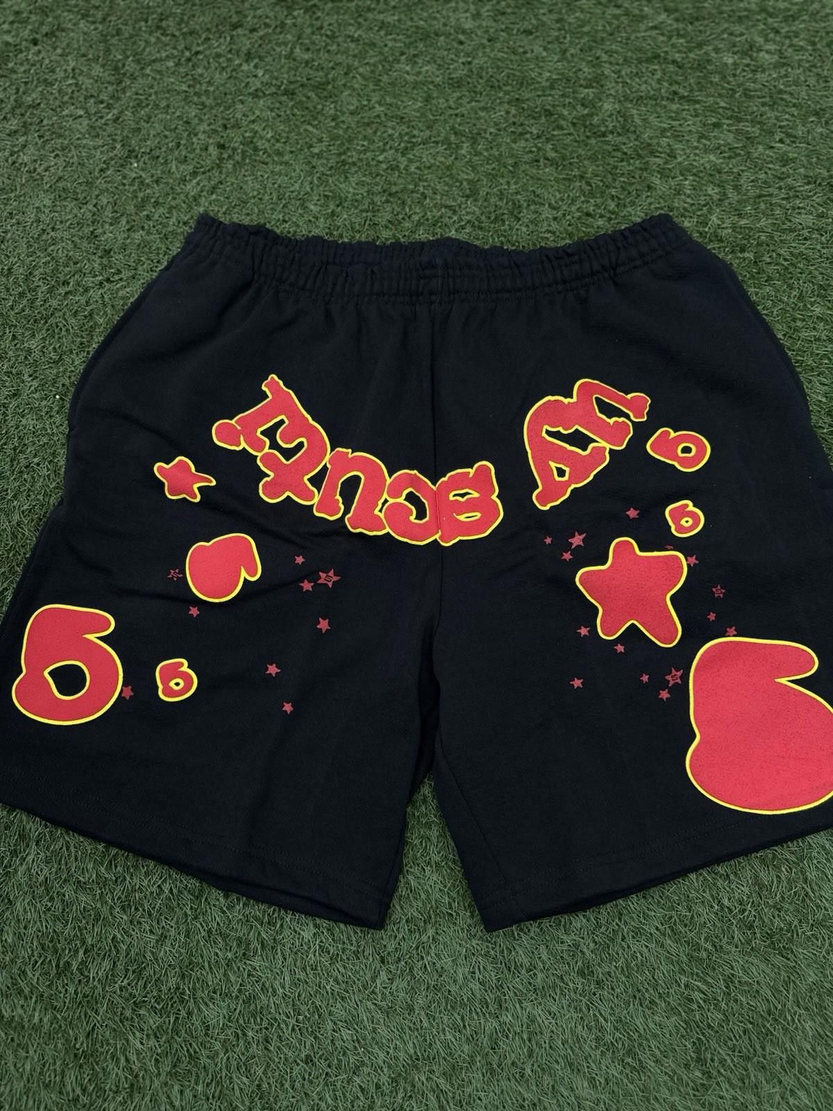 Sp5der Sp5der OG Web V2 Phantom Sweatshort “Black Red” Brand New XL Size US 36 / EU 52 - 2 Thumbnail