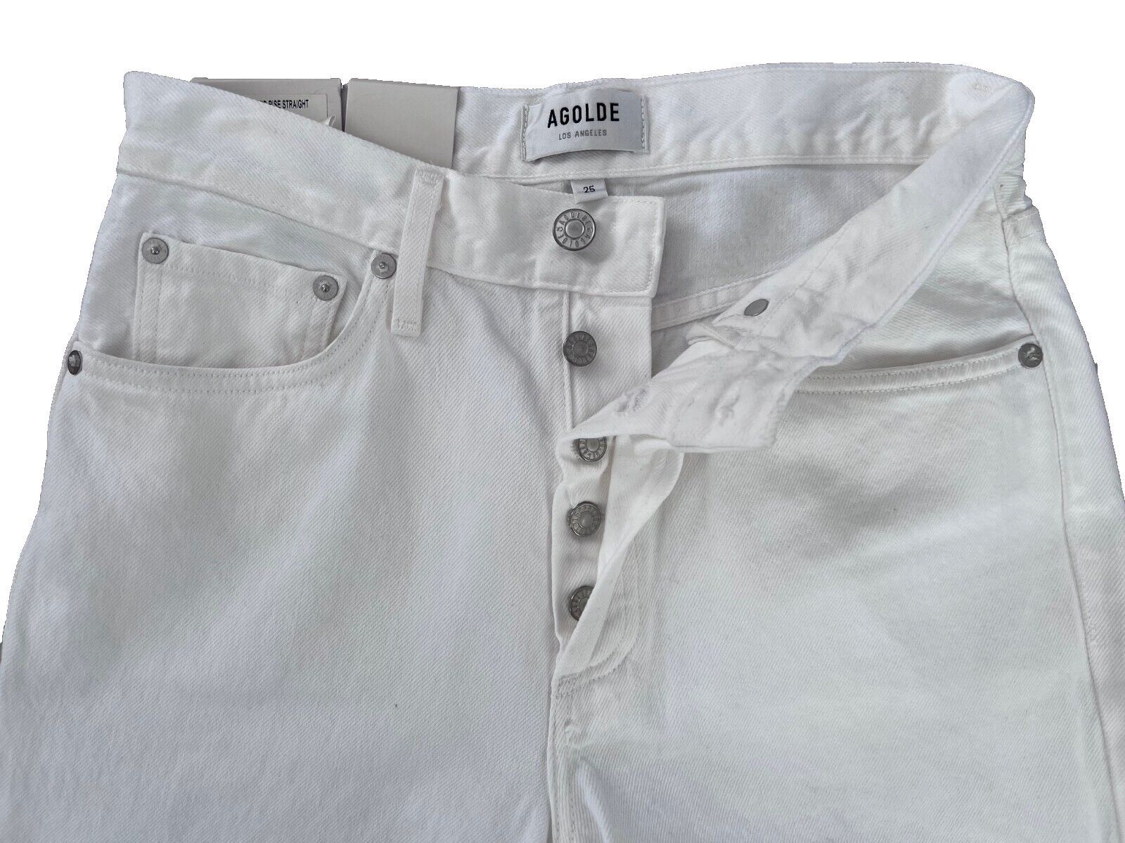 Agolde AGOLDE Lana Slice Straight-Leg Jeans Element White ( 25 ) Size 25" / US 0 / IT 36 - 6 Thumbnail