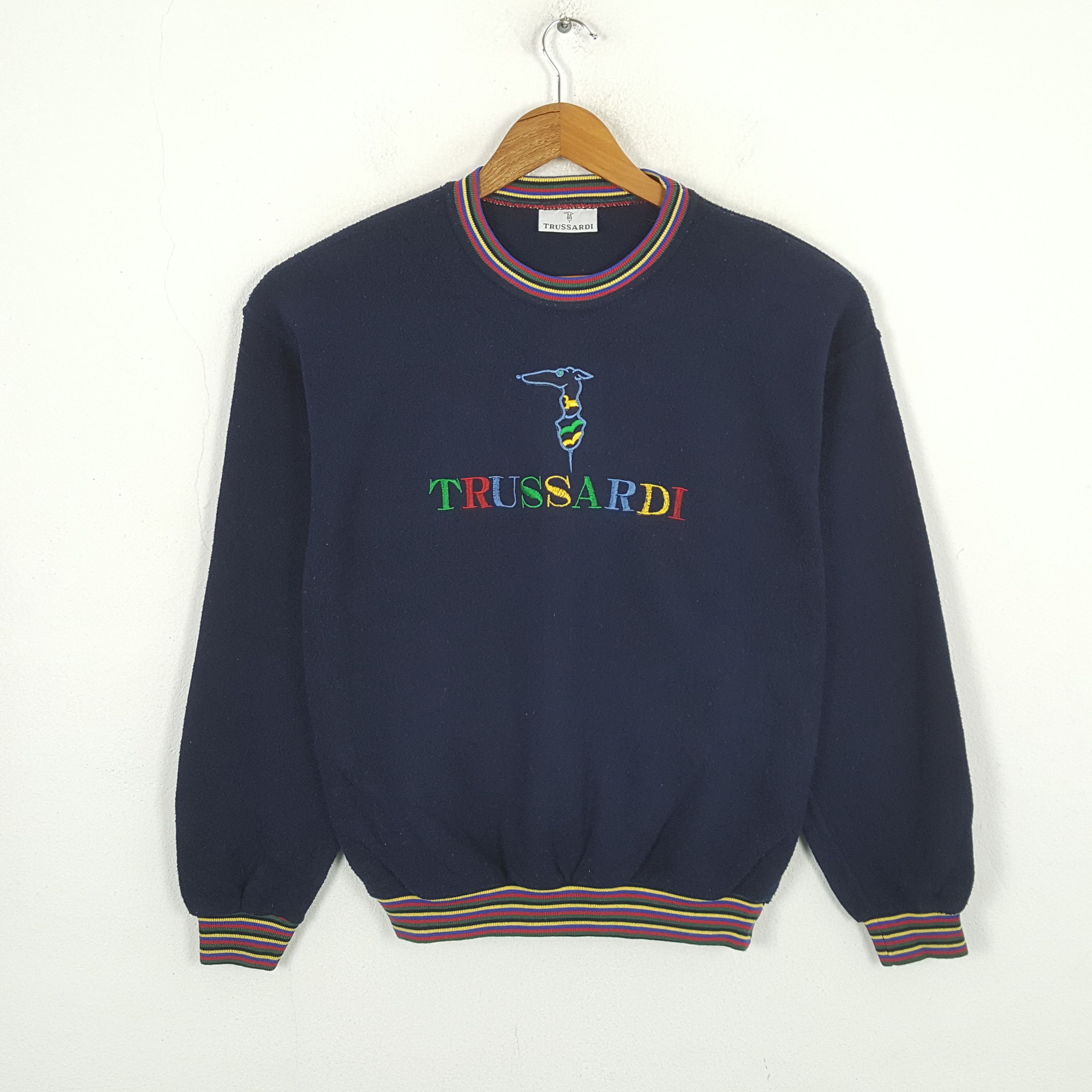 Trussardi × Vintage Vintage TRUSSARDI Italian Fashion Brand Sweatshirt Size US S / EU 44-46 / 1 - 1 Thumbnail