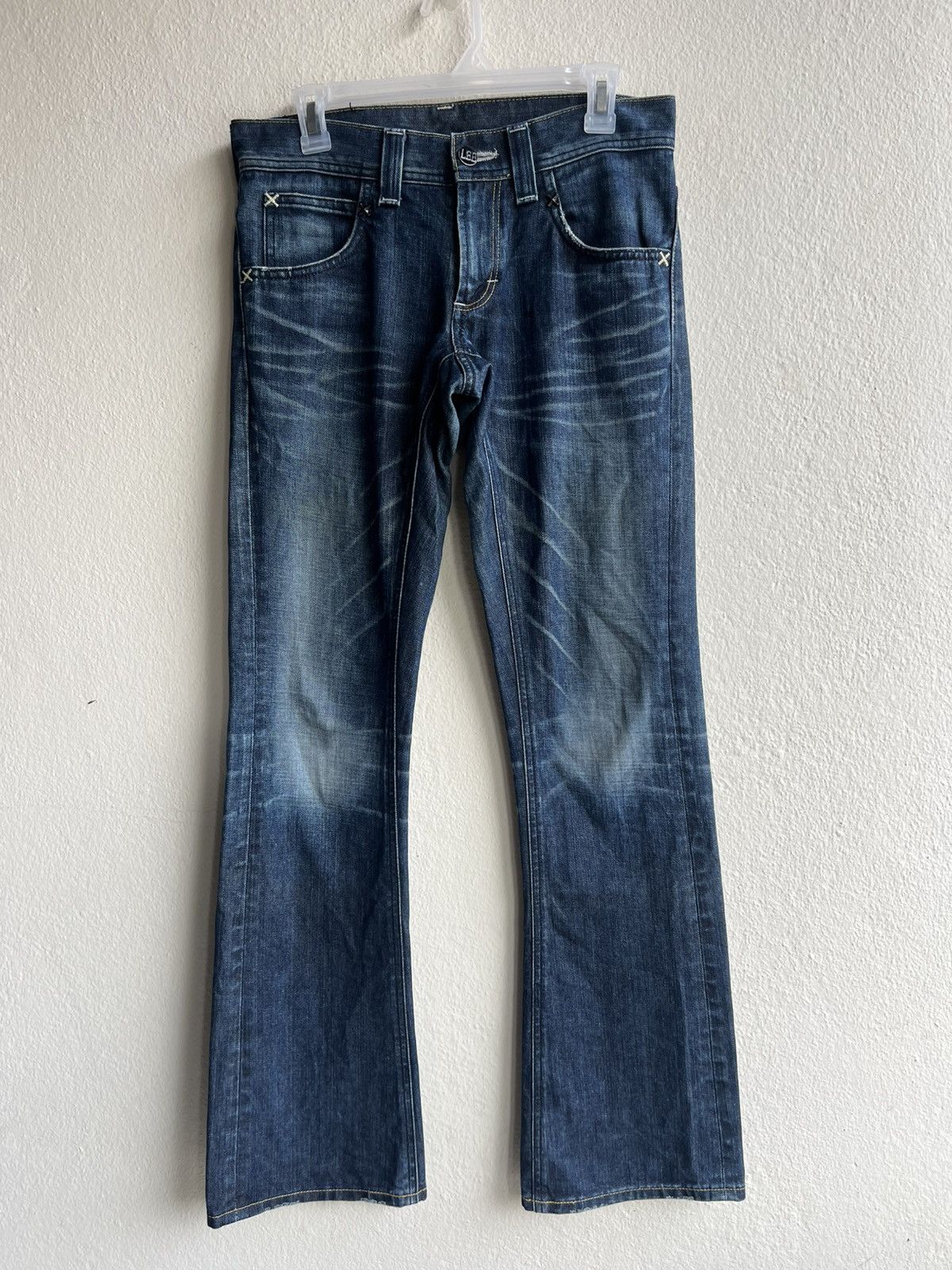 Lee Vintage Y2K Lee Riders Faded Denim Flare Jeans Size US 30 / EU 46 - 2 Thumbnail