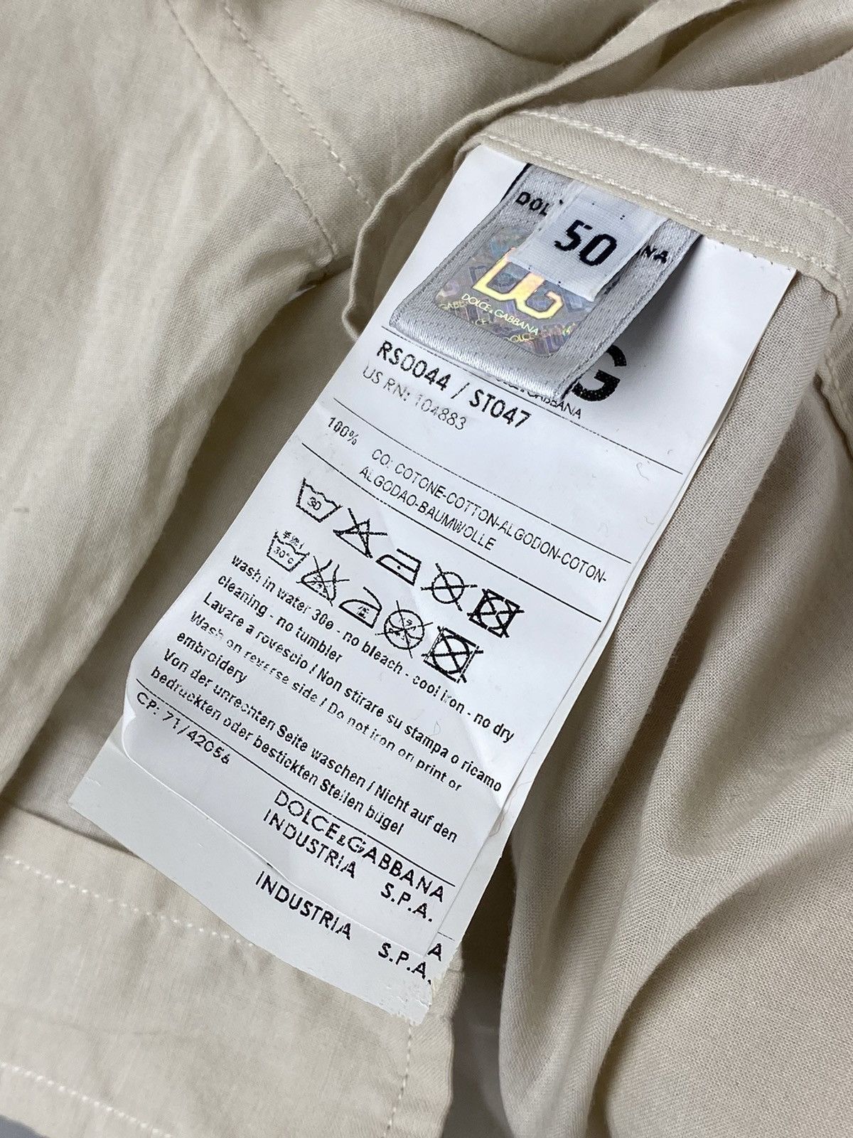 Dolce & Gabbana × Vintage Dolce & Gabbana shirt double collar logo D&G size 50 Size US M / EU 48-50 / 2 - 9 Thumbnail