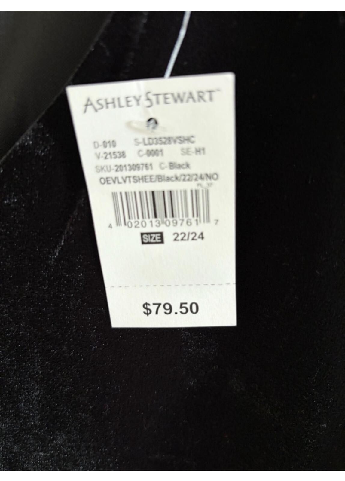 Other Ashley Stewart Black Velvet Dress with Scoop Neck Size 3XL / US 20-22 - 4 Thumbnail