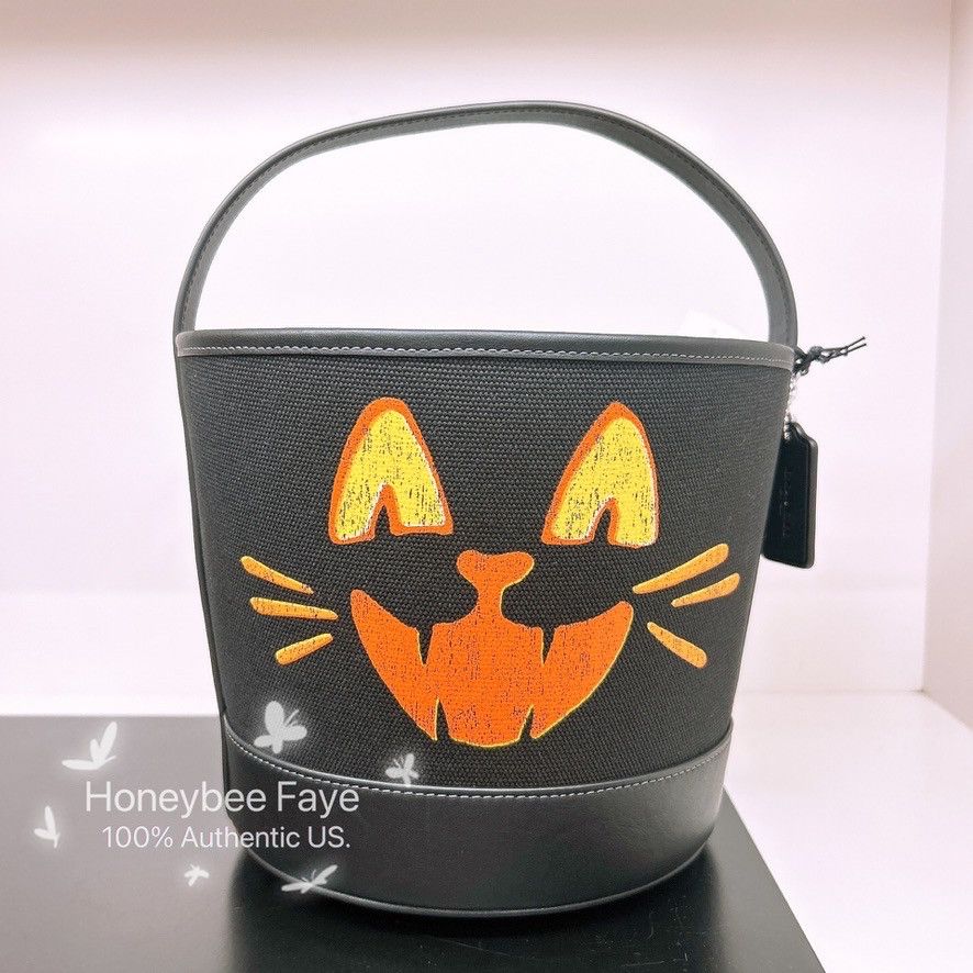 Coach Trick Or Treat Bucket With Halloween Cat CCE04 Size ONE SIZE - 2 Thumbnail