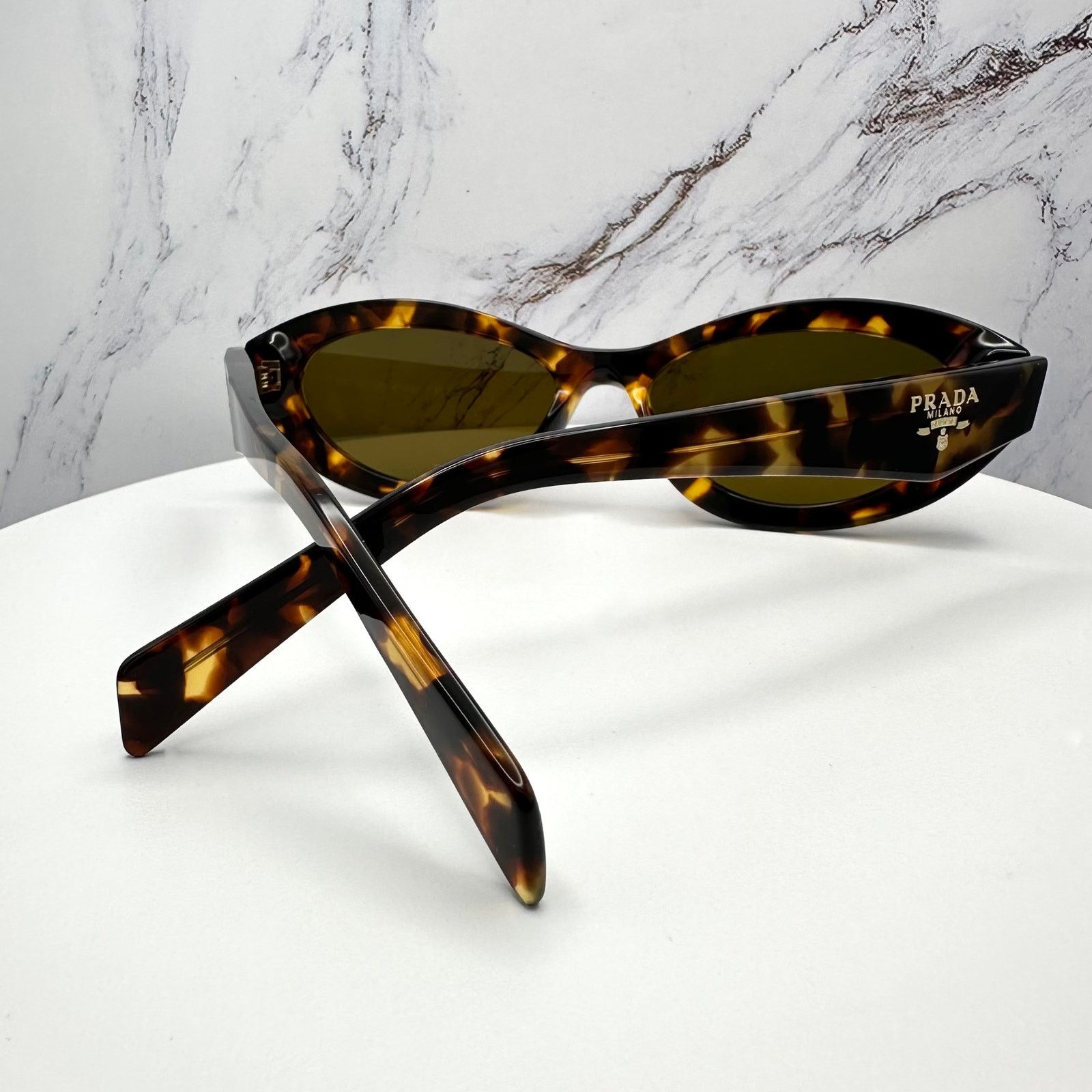 Prada PRADA New Sunglasses Symbole Logo Brown Tortoise Cat Eye Size ONE SIZE - 21 Thumbnail