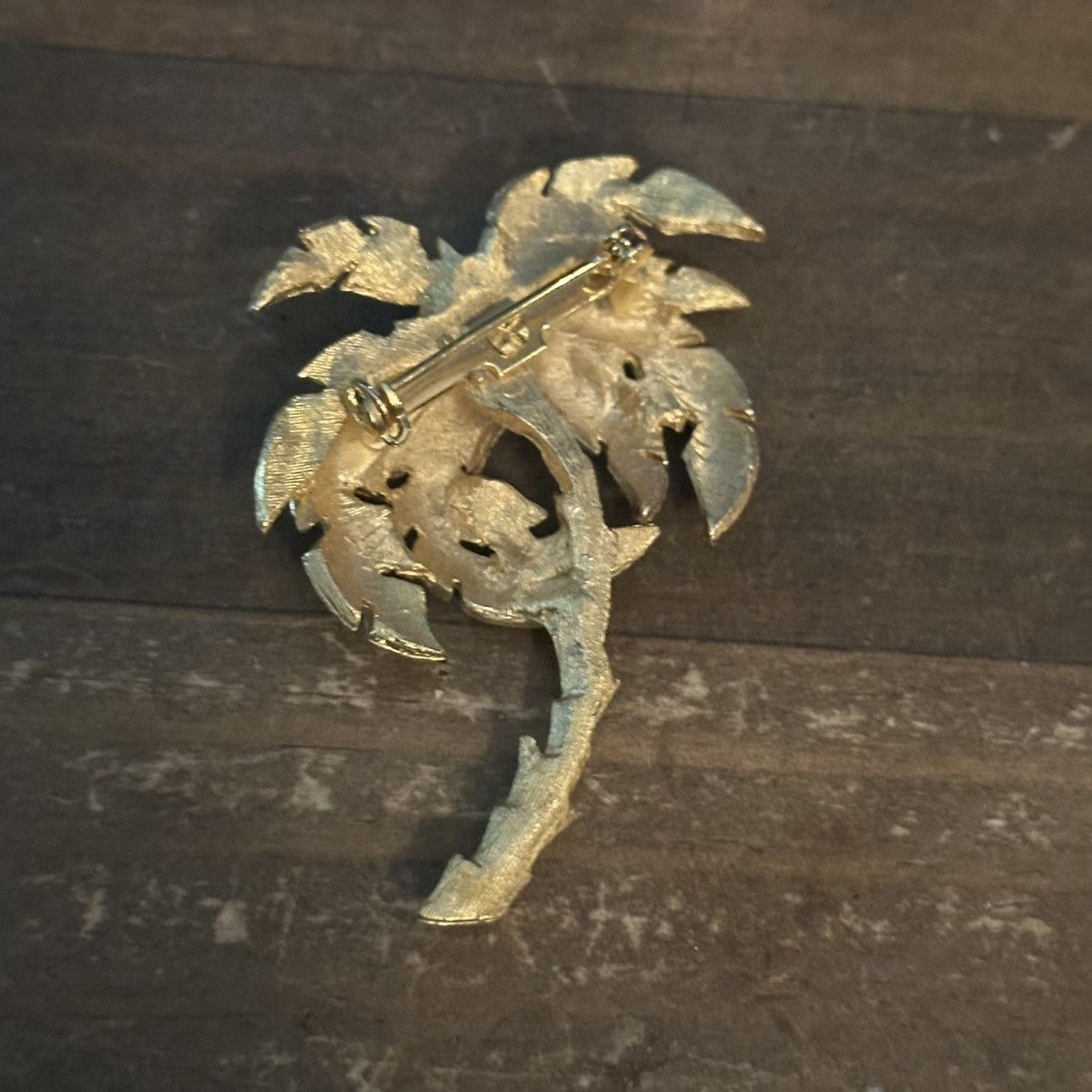 Vintage Vintage large gold tone palm tree brooch Size ONE SIZE - 4 Thumbnail