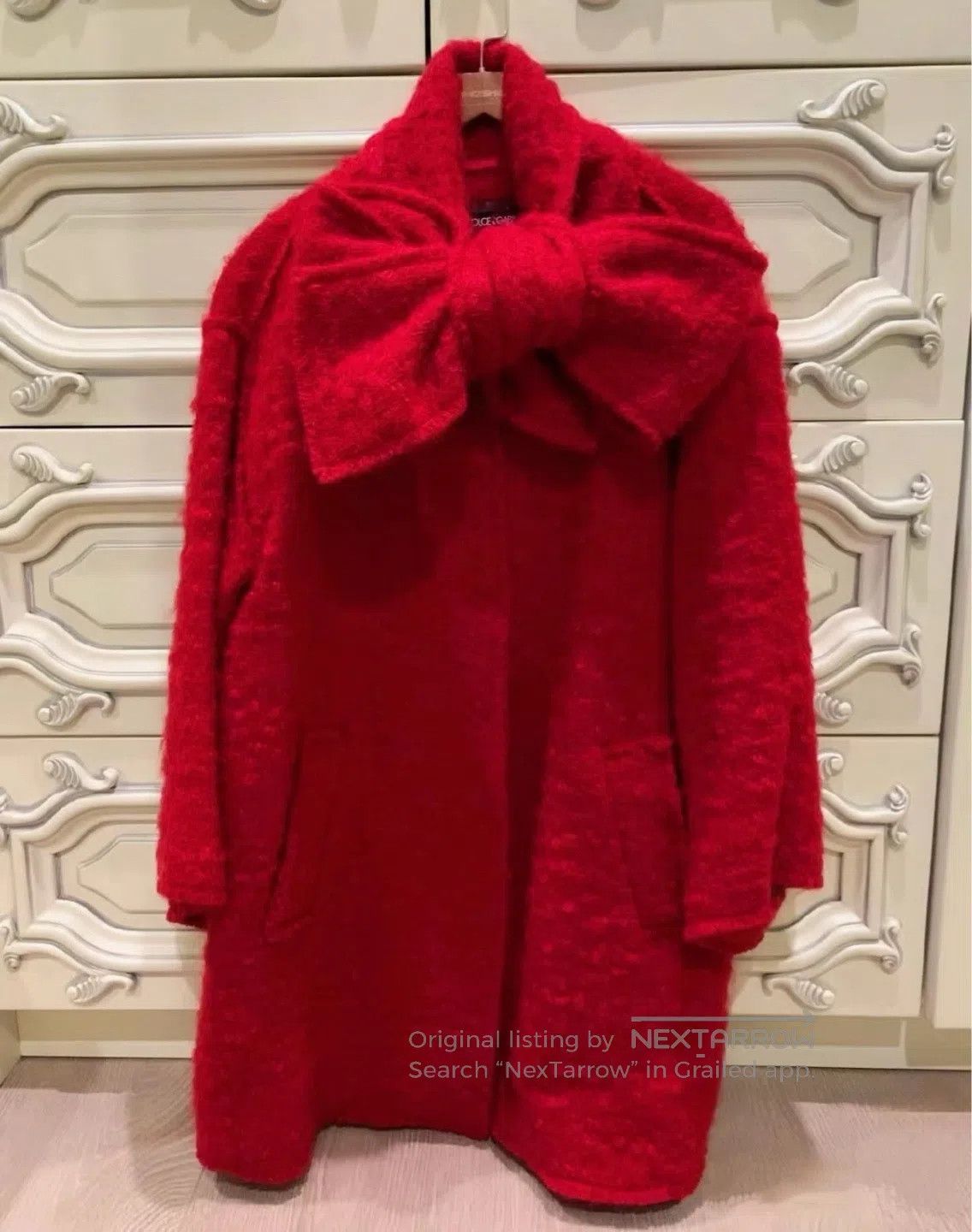 Dolce & Gabbana Dolce Gabbana Red mohair and cashmere mixed open-front sil Size XS / US 0-2 / IT 36-38 - 8 Thumbnail