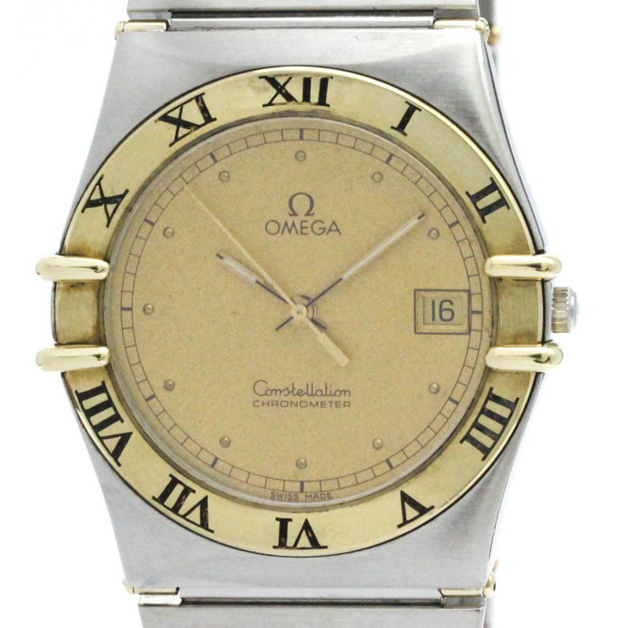 Omega Polished OMEGA Constellation 18K Gold Steel Mens Watch 398.0876 BF575795 Size ONE SIZE - 1 Thumbnail