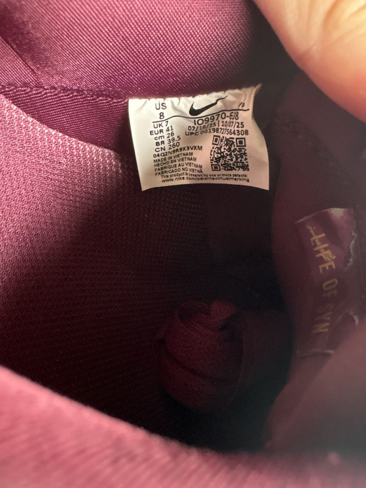 Syna World Nike Syna Central Cee EU exclusive Air Force 1 Burgundy 8us Size US 8 / EU 41 - 7 Thumbnail