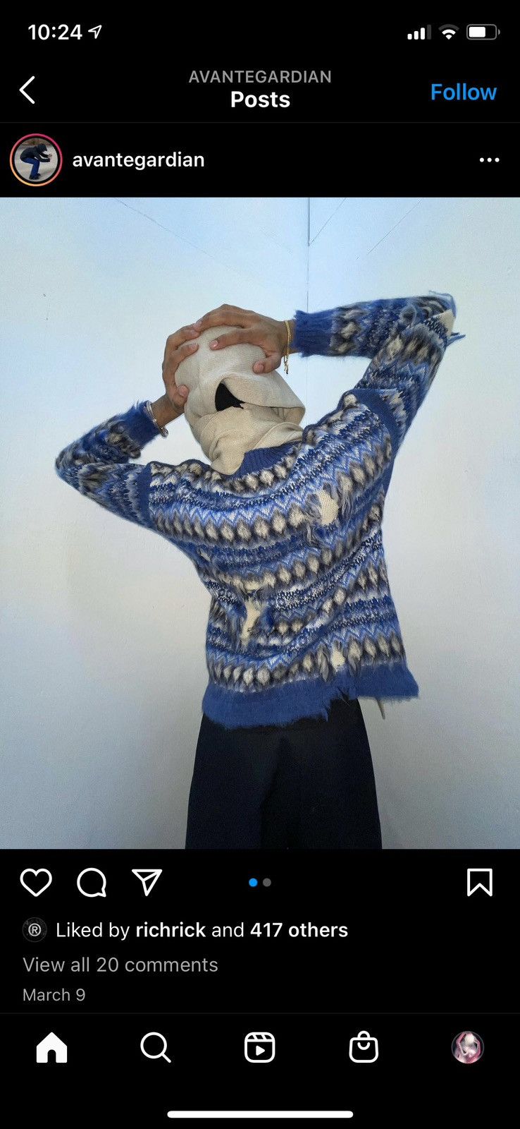 Maison Margiela FW/22 Fair Isle Wool distressed Sweater Size US L / EU 52-54 / 3 - 7 Thumbnail