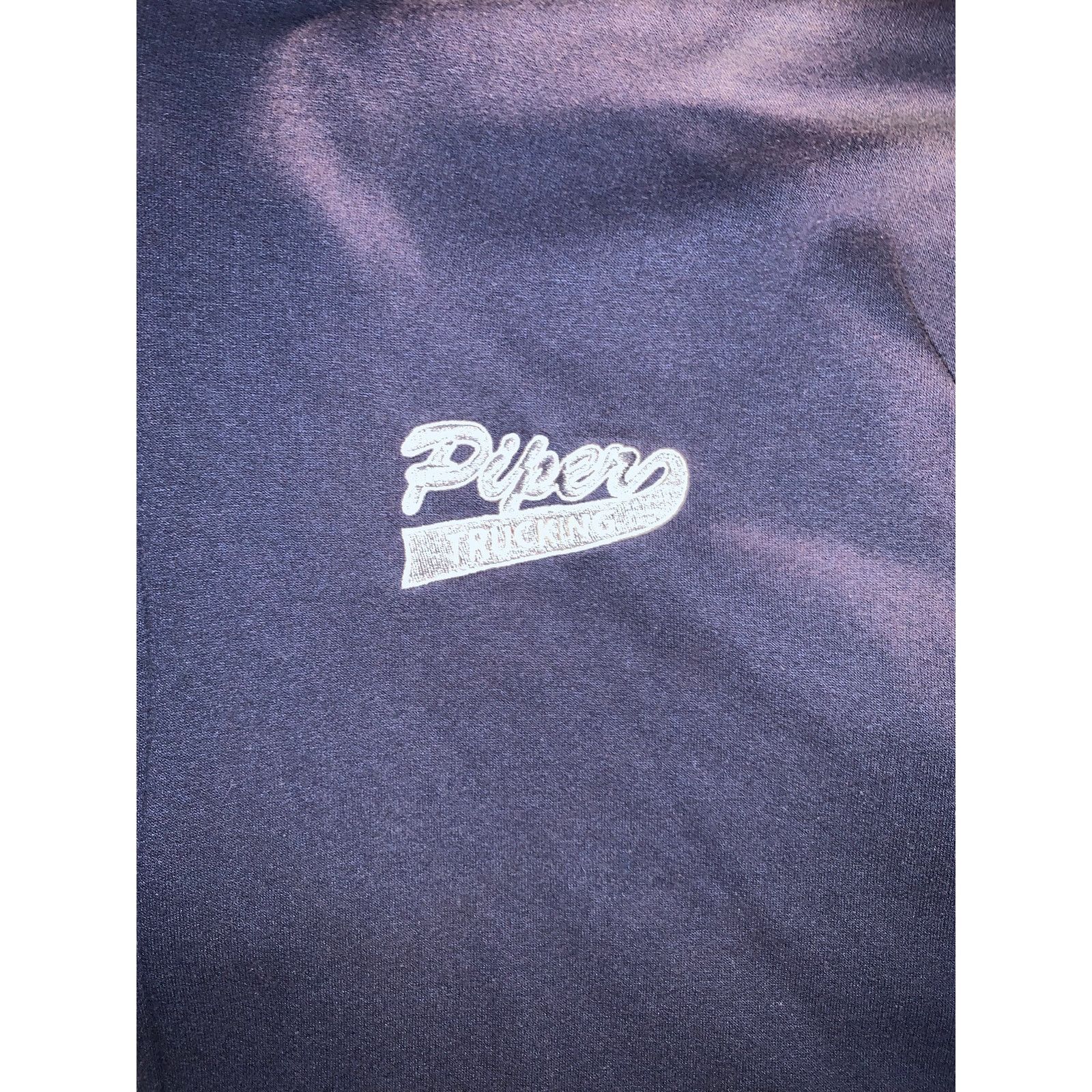 Port & Company × Vintage Distressed Sun Faded Piper Trucking Zip Hoodie Navy Blue 3XL Size US XXL / EU 58 / 5 - 3 Thumbnail