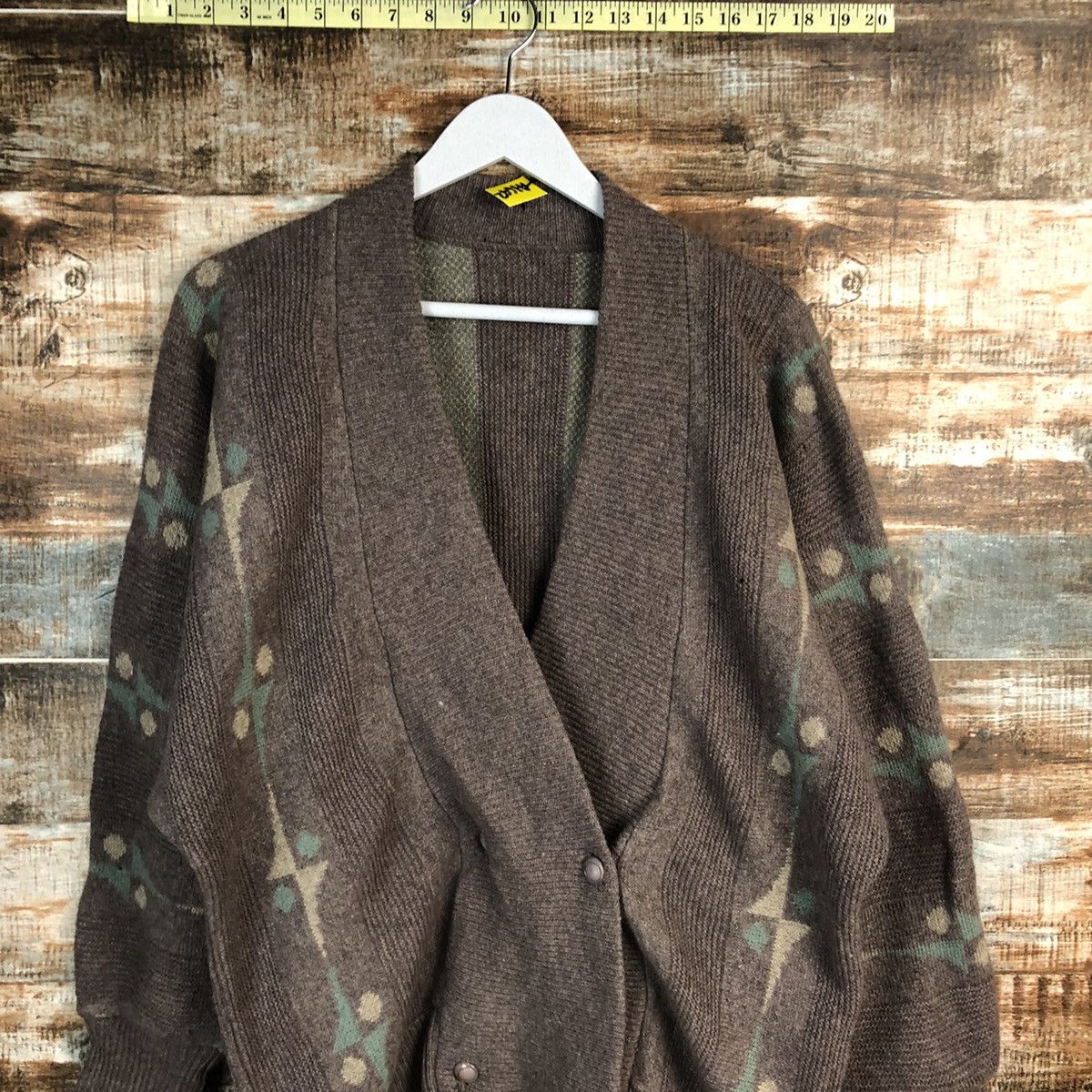 Japanese Brand Japan vintage art Brown Cardigan Knitwear #A1692 Size US L / EU 52-54 / 3 - 5 Thumbnail