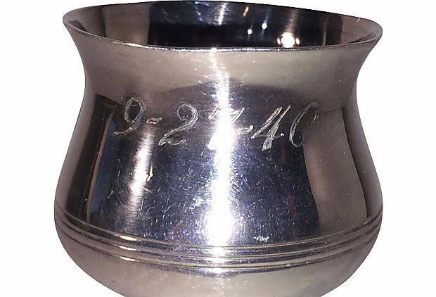Designer Nickel Silver-Plated Cocktail Mixer Cup Size ONE SIZE - 4 Thumbnail