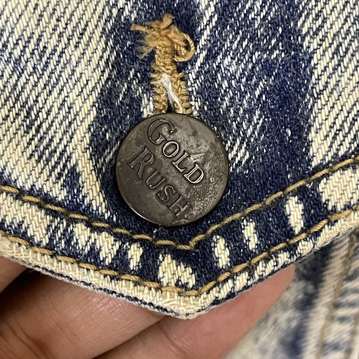 Edwin × Vintage 90s Gold Rush By Edwin Acid Wash Trucker Denim Jacket Size US M / EU 48-50 / 2 - 8 Thumbnail