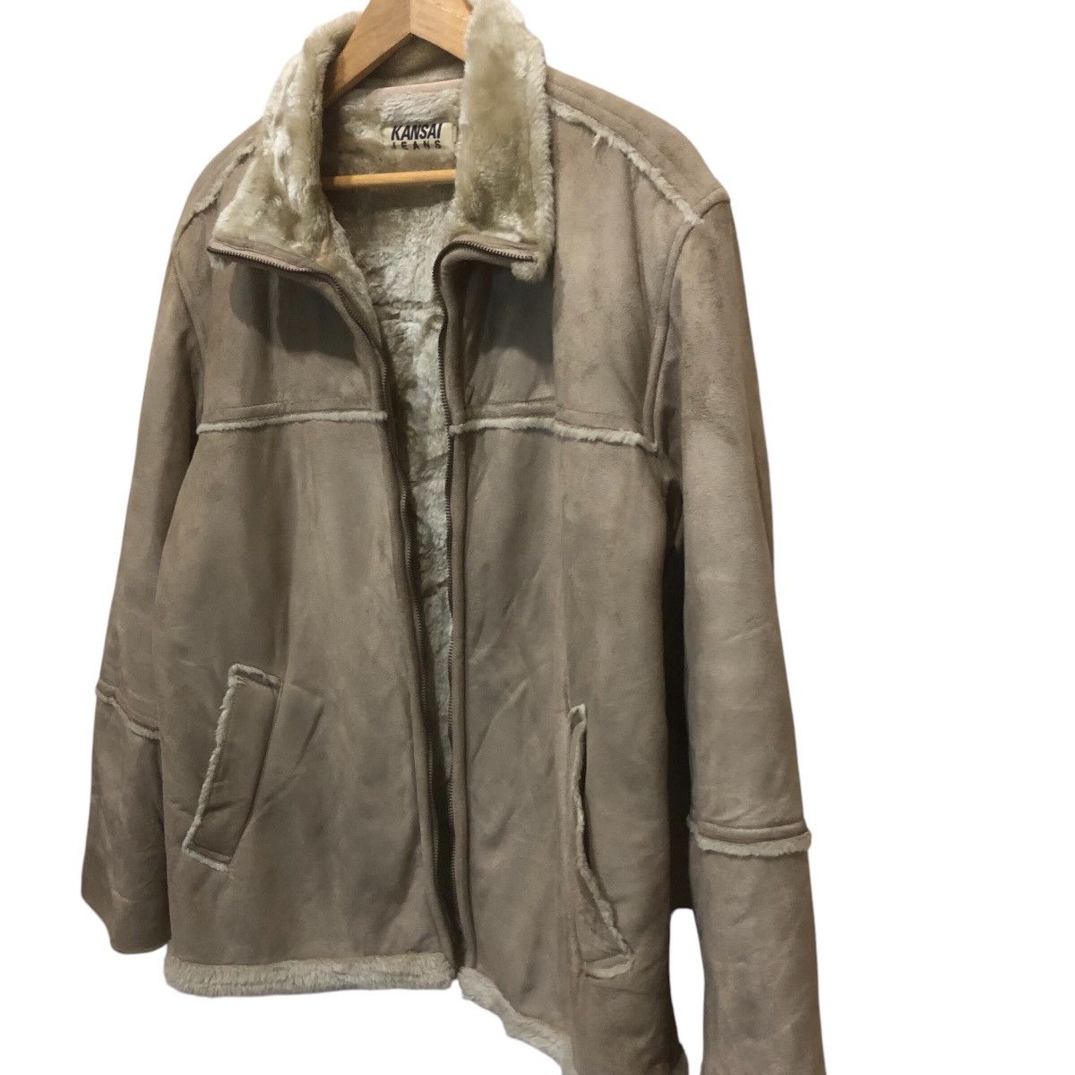 Kansai Yamamoto Kansai Yamamoto Polyster Suede Zipper Jacket Size US L / EU 52-54 / 3 - 3 Thumbnail