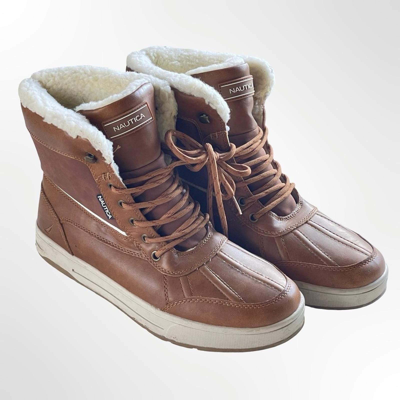 Nautica Nautica Men's Tan Fur-Lined Boots in size 10 Size US 10 / EU 43 - 1 Thumbnail
