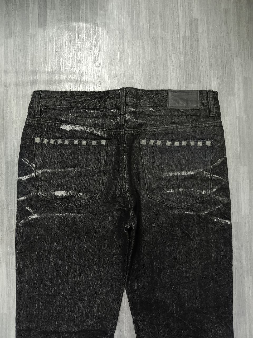 Japanese Brand FLARE BLACK CROWN SPLATTED DENIM PANTS Size US 33 - 5 Thumbnail