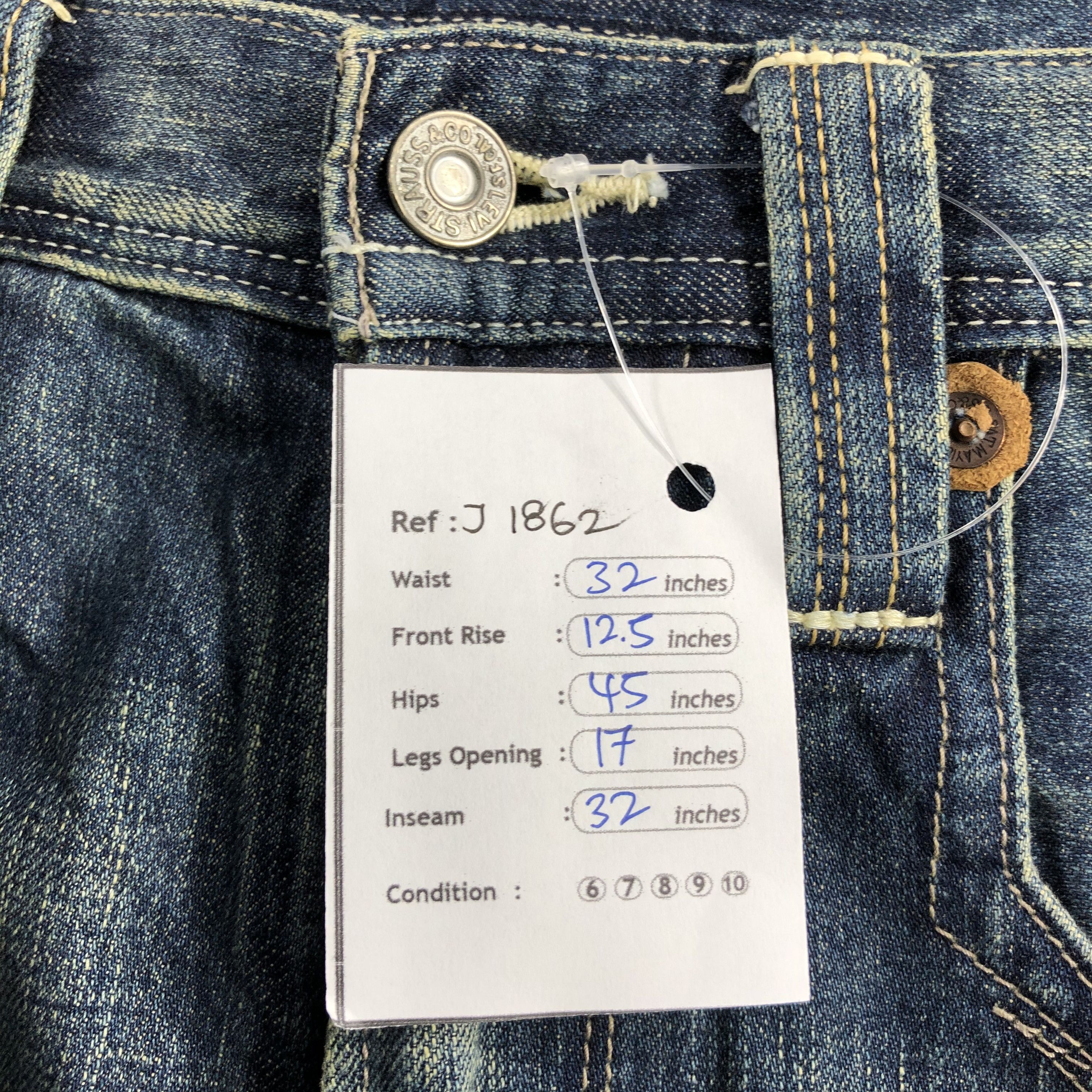 Levi's Vintage 90s Blue Wash Levis 503 Jeans-J1862 Size US 32 / EU 48 - 16 Thumbnail