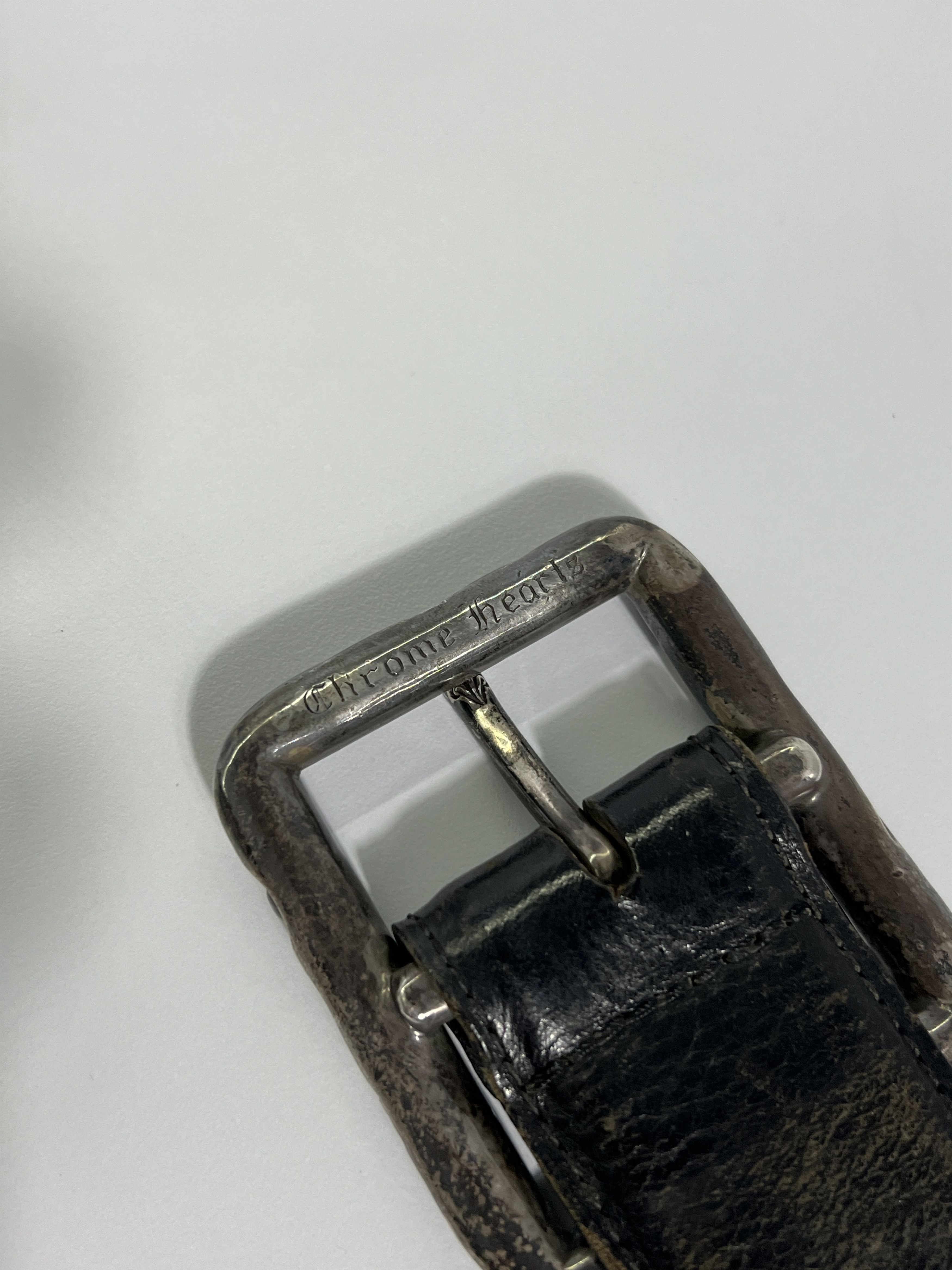 Chrome Hearts Chrome Hearts Leather Belt Size 30 Silver Buckle Size 30 - 5 Thumbnail