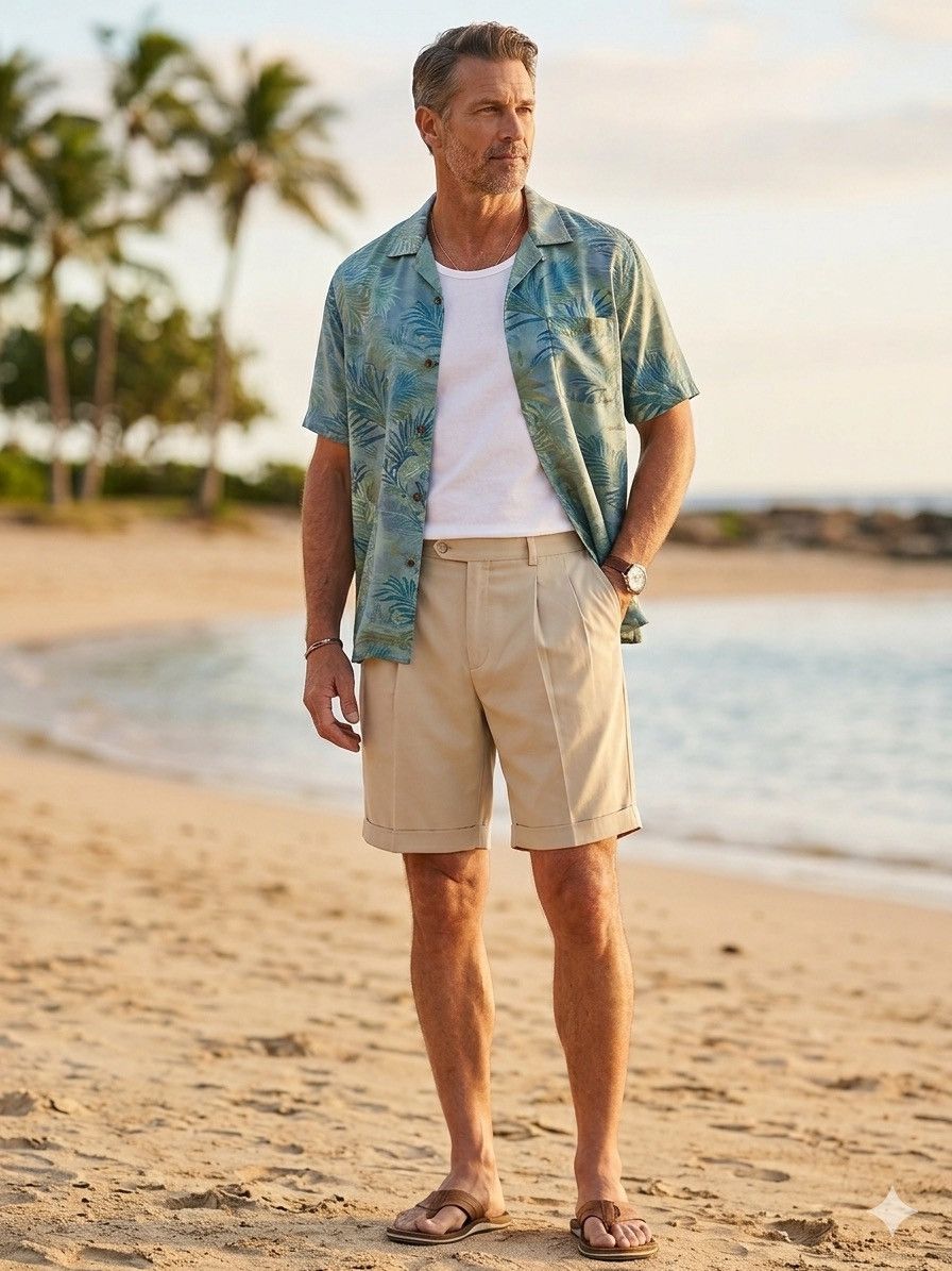 Tommy Bahama Tommy Bahama Silk Preppy Costal Performance Shorts Beige 36 Size US 36 / EU 52 - 1 Thumbnail