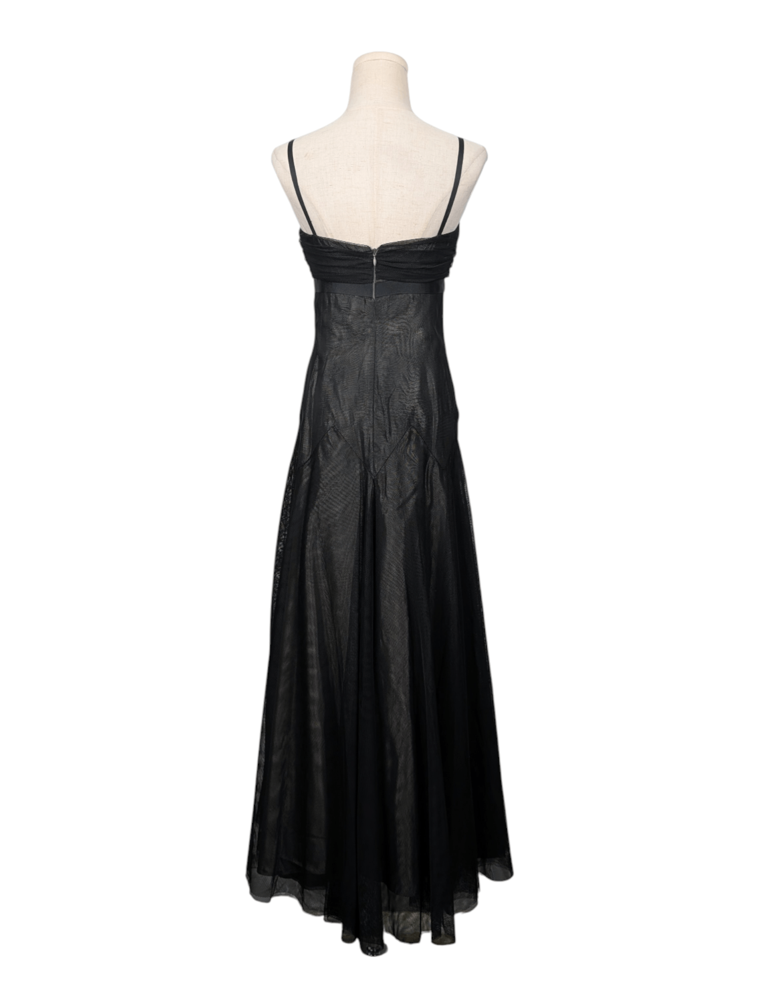 Vera Wang Black Mesh Dress Size XS / US 0-2 / IT 36-38 - 2 Thumbnail