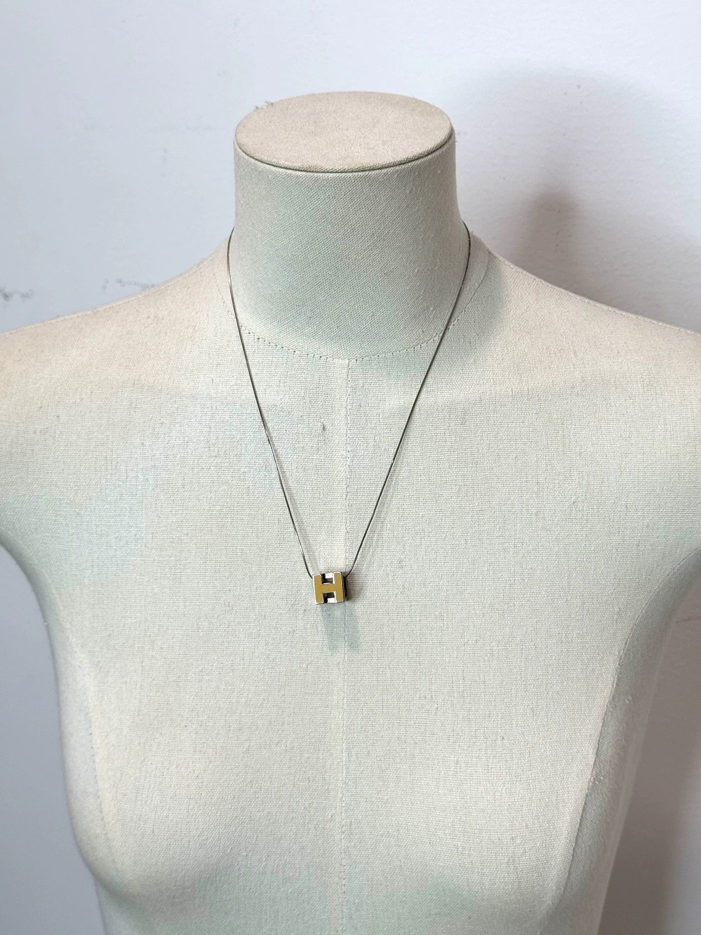 Hermes Hermes Yellow POP H Square Enamel Necklace Size ONE SIZE - 1 Thumbnail