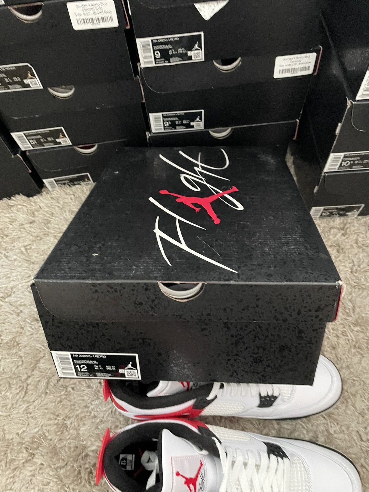 Jordan Brand Jordan 4 Red Cement Size US 12 / EU 45 - 9 Thumbnail