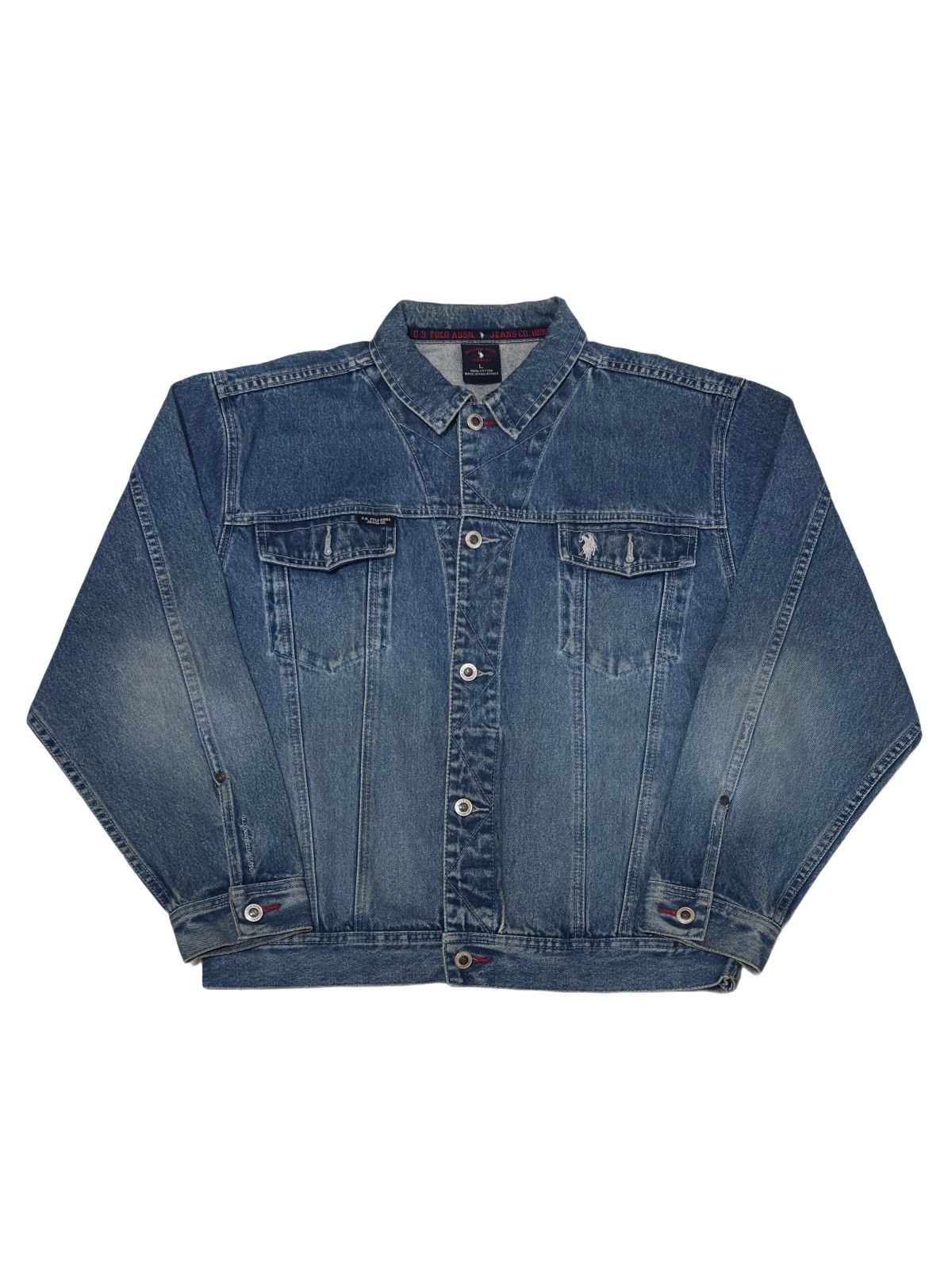 Other Blue Washed Denim Jacket Polo Jeans Size US L / EU 52-54 / 3 - 1 Thumbnail