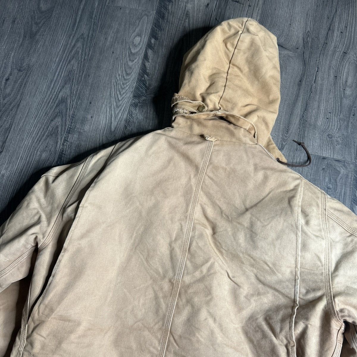 Carhartt Vintage 90s carhartt artic tan chore jacket with hood Size US L / EU 52-54 / 3 - 10 Thumbnail