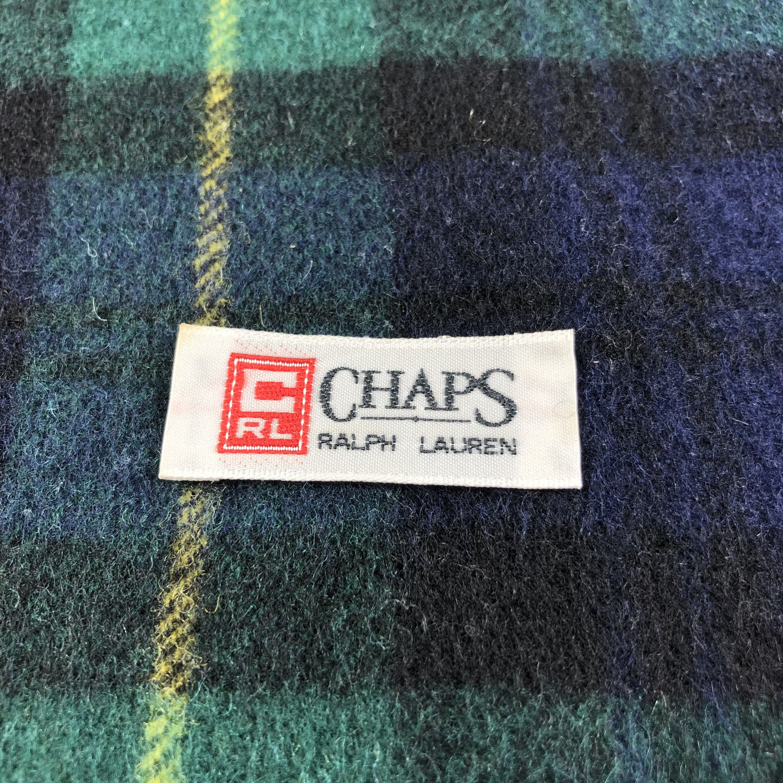 Chaps Ralph Lauren Chaps Ralph Lauren Tartan Wool Scarf Muffler V1066 Size ONE SIZE - 4 Thumbnail