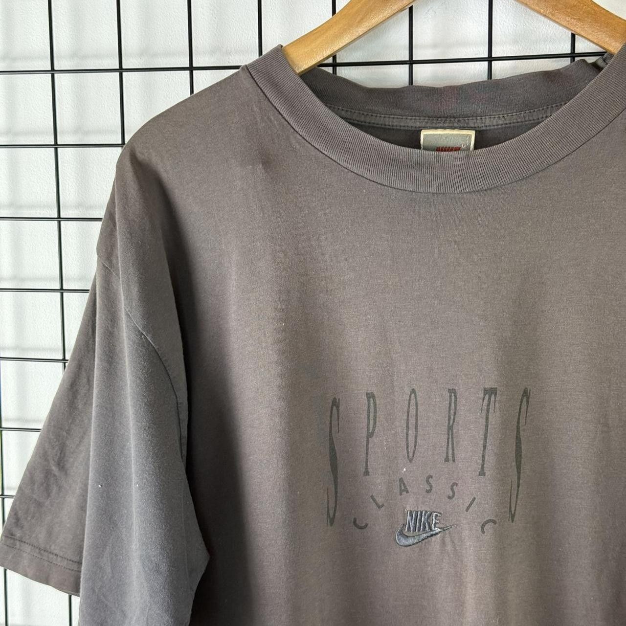 Nike Nike Vintage 90s Spellout Black T shirt Grey Size US L / EU 52-54 / 3 - 3 Thumbnail