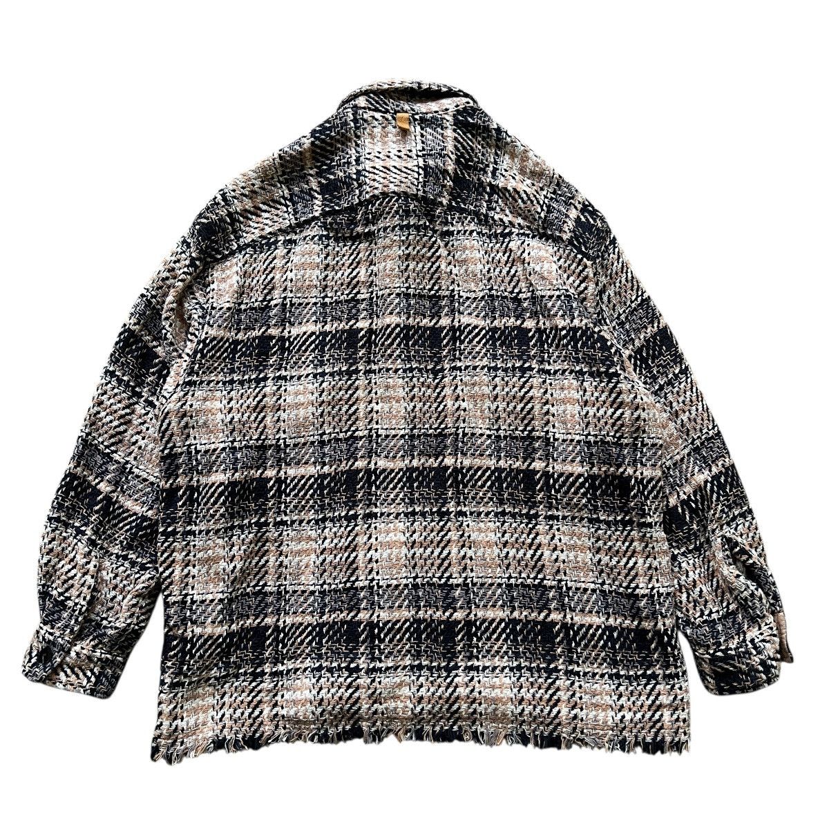 Beams Japan 🔥 Beams Shadow Plaid Knit Cpo Shirt Jacket Size US M / EU 48-50 / 2 - 6 Thumbnail