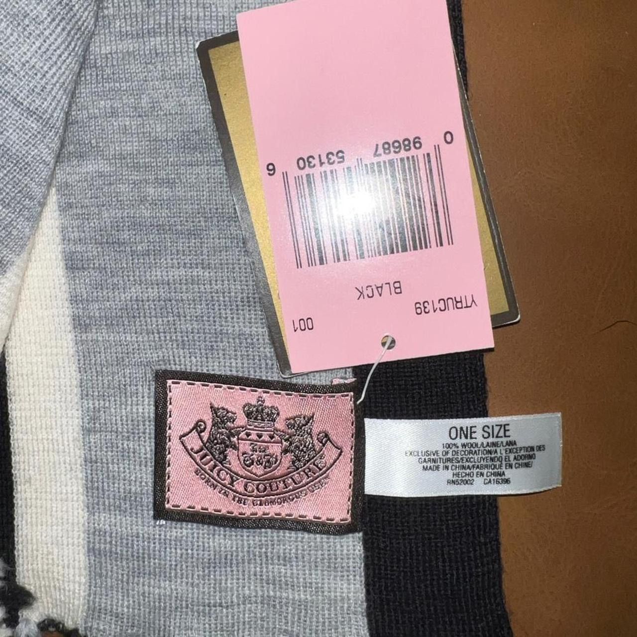 Juicy Couture Juicy couture house of juicy embroidered tassels scarf y2k Size ONE SIZE - 5 Thumbnail